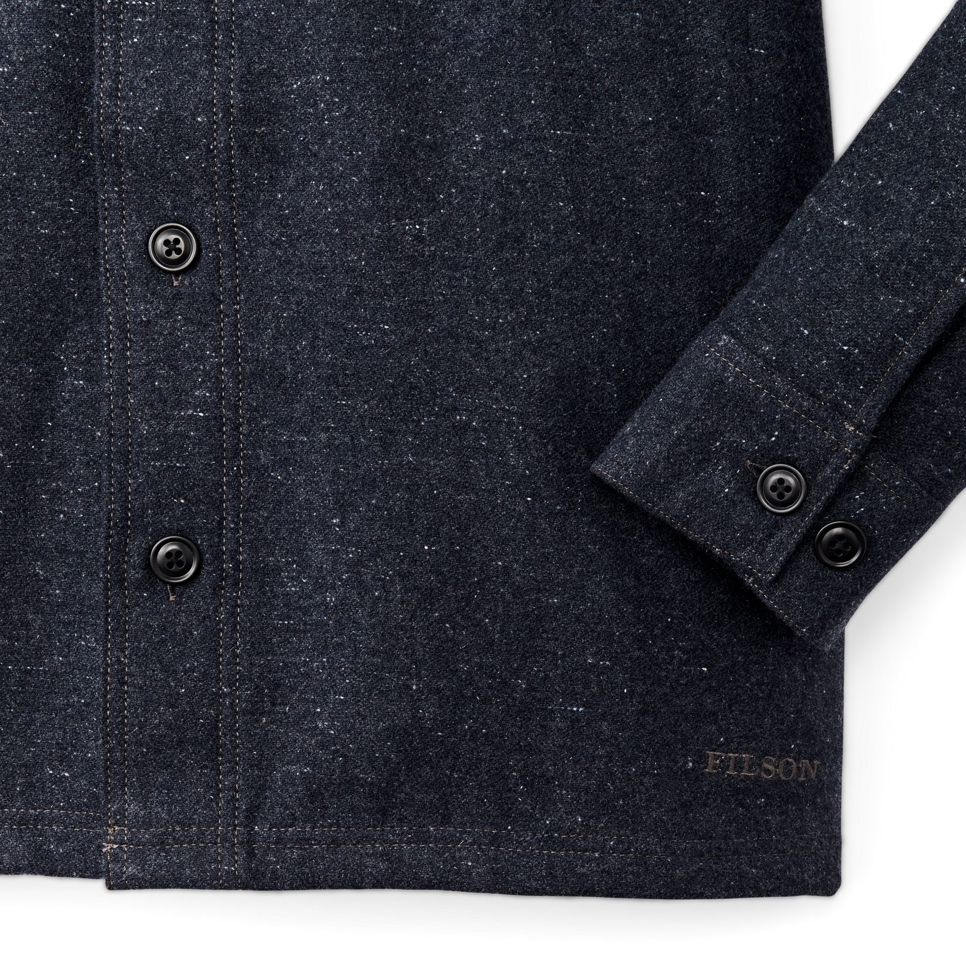 Alternate view of the Filson Heathered Wool Jac-shirt - Blue Heather