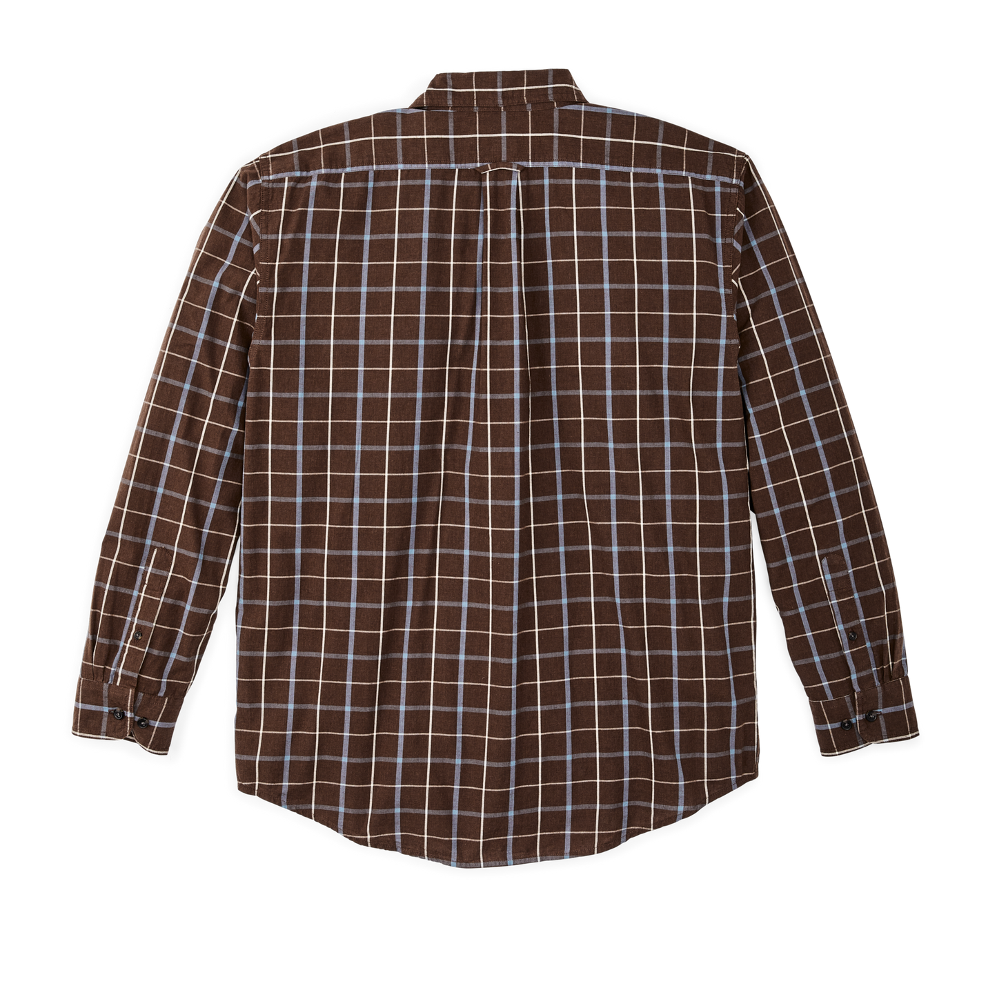 Alternate view of the Filson Filson's Washed Feather Cloth Shirt - Brown / Blue / White Tattersall