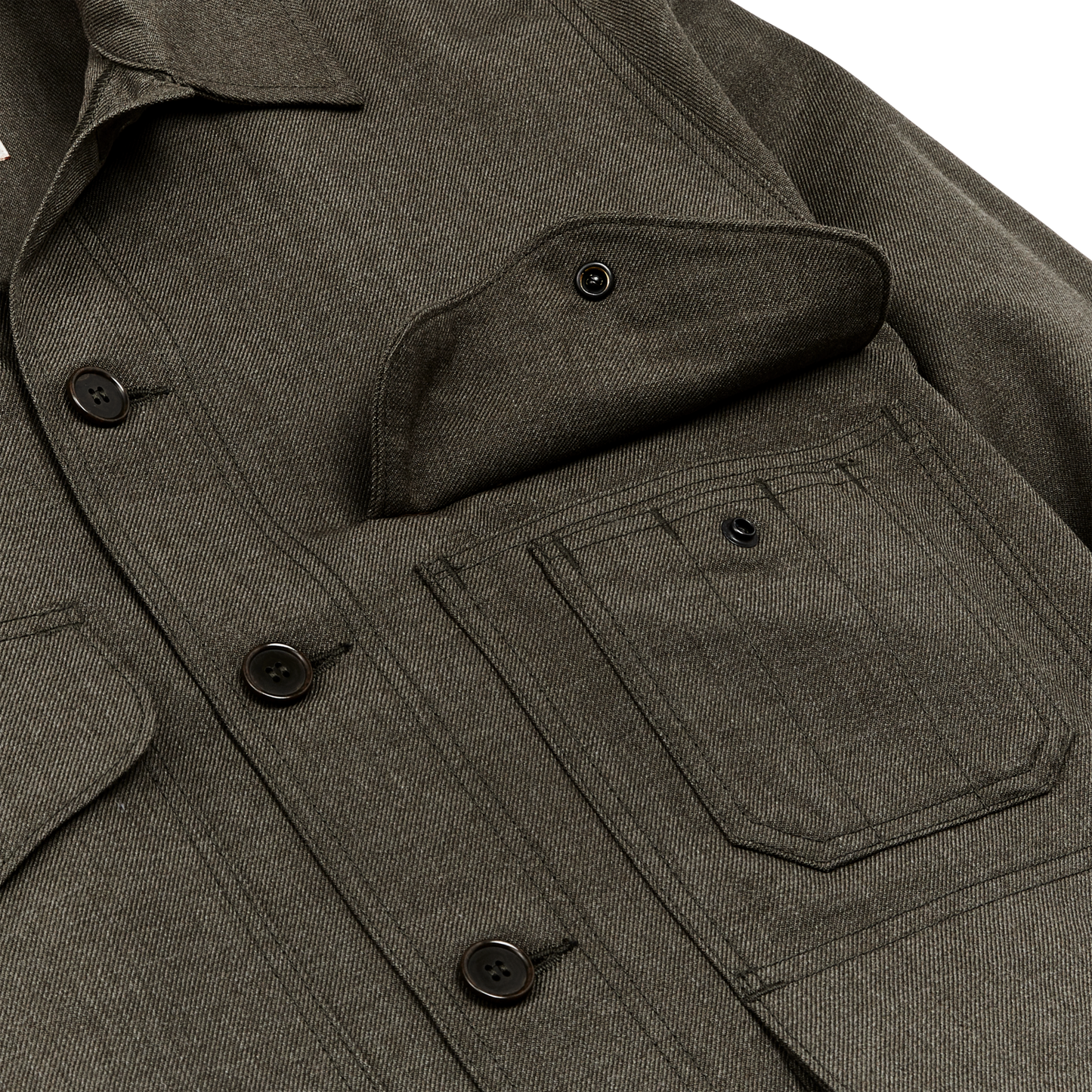 Alternate view of the Filson Forestry Cloth Cruiser Jacket  - Forest Green Heather