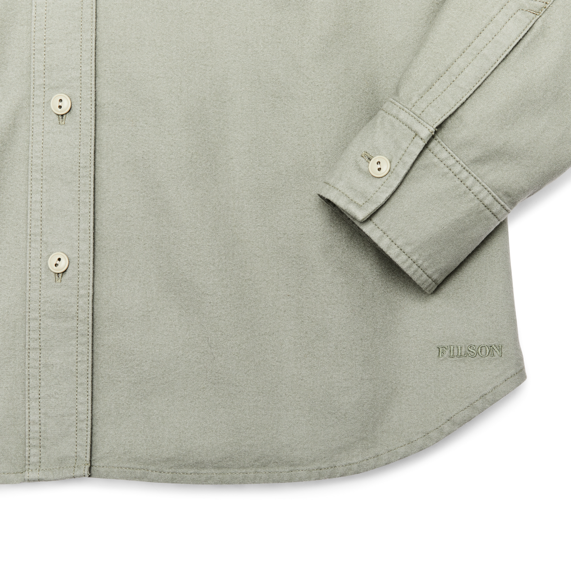 Alternate view of the Filson Women's Field Chamois Shirt - Desert Sage