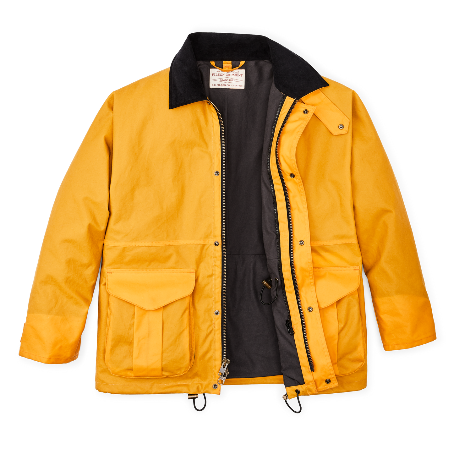 Alternate view of the Filson Foul Weather Jacket - Larch Gold