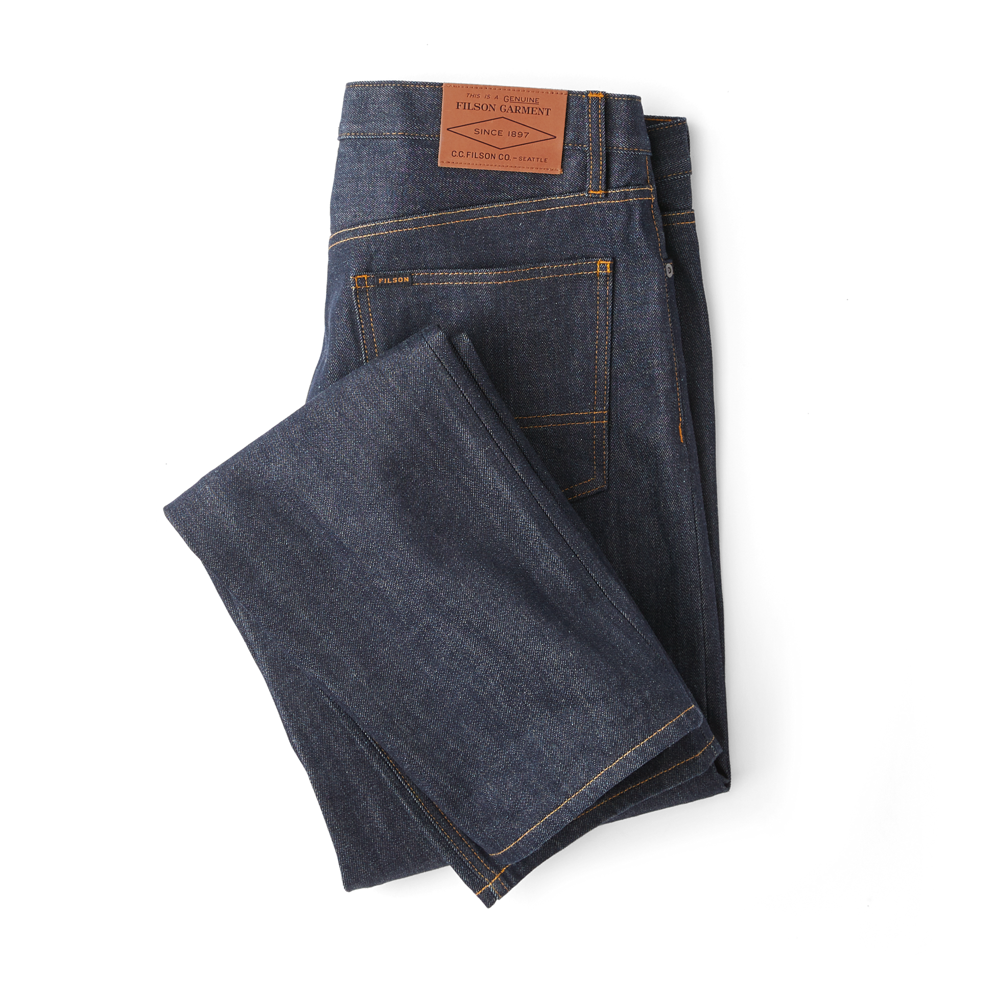 Alternate view of the Filson Rail-splitter Jeans - Raw Indigo