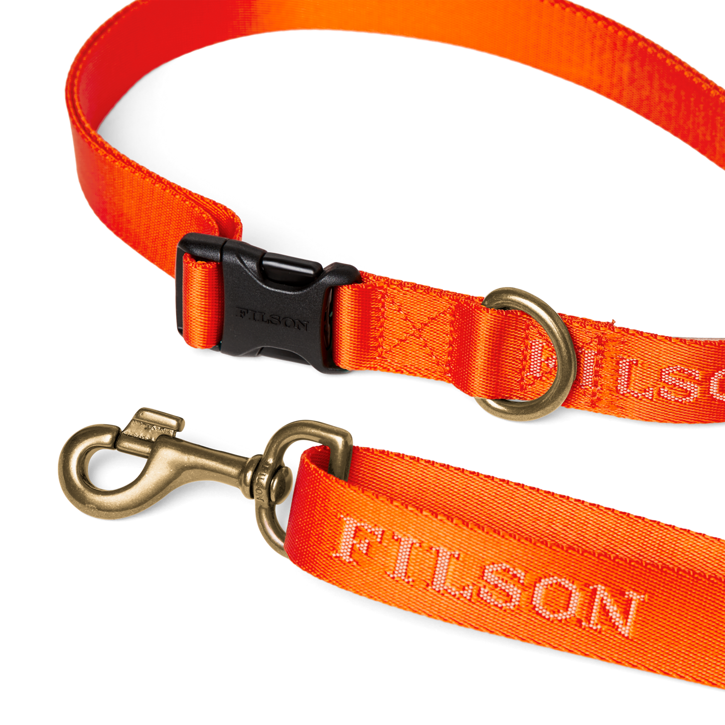 Alternate view of the Filson Adjustable Nylon Leash - Flame