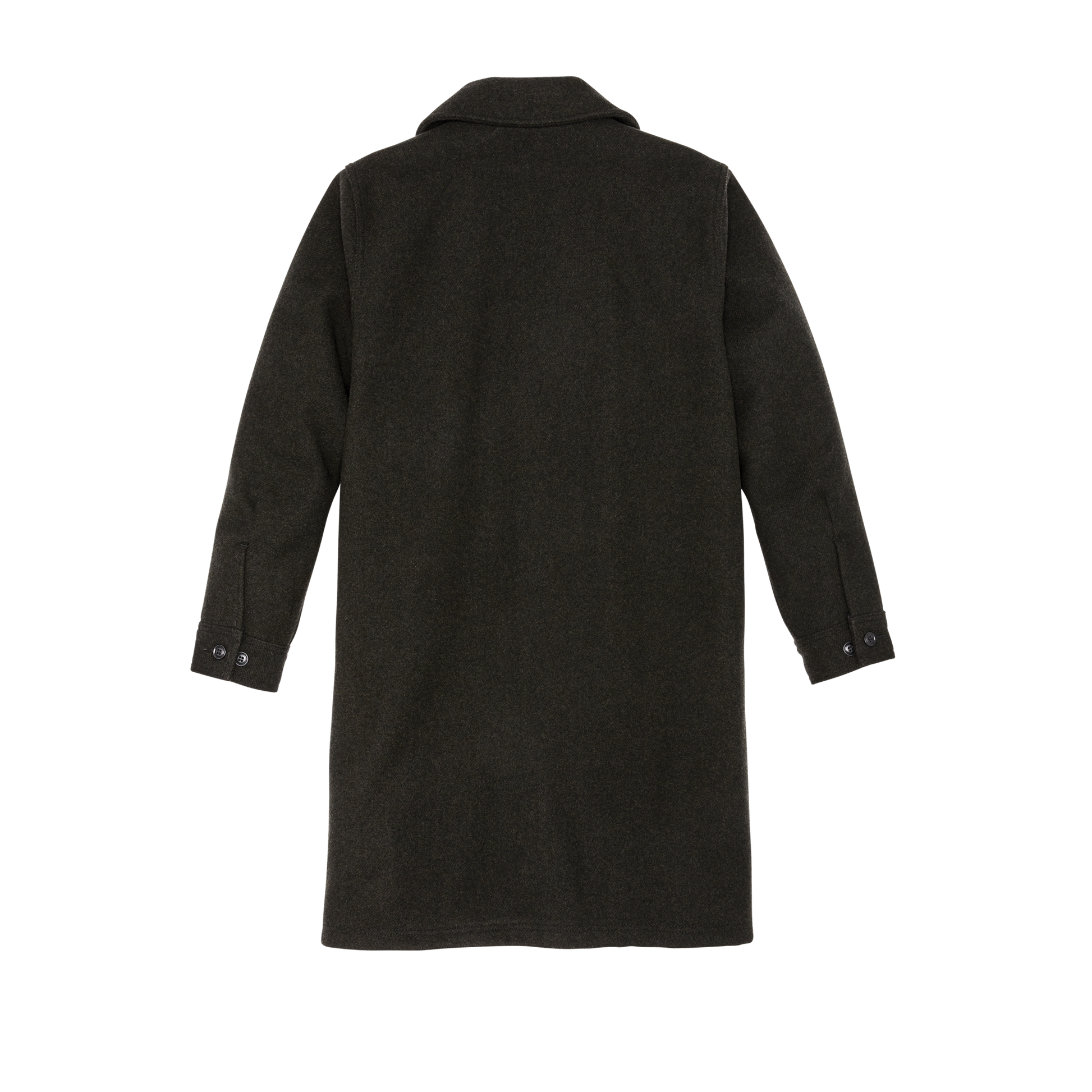 Alternate view of the Filson Long Mackinaw Wool Cruiser - Peat Black