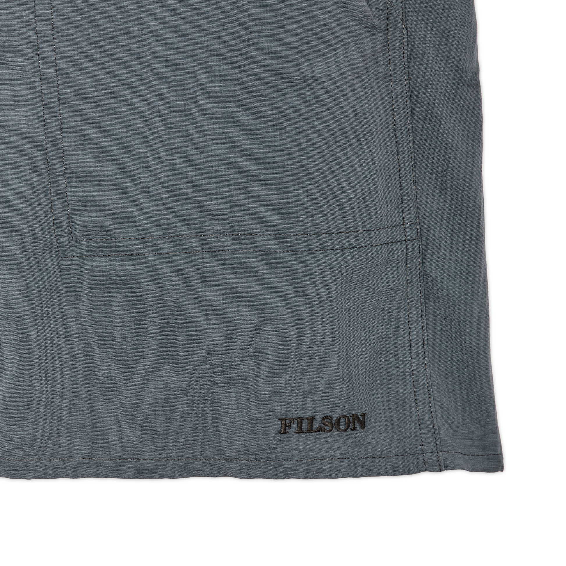 Alternate view of the Filson Oxbow Lake Trunks - Storm Blue