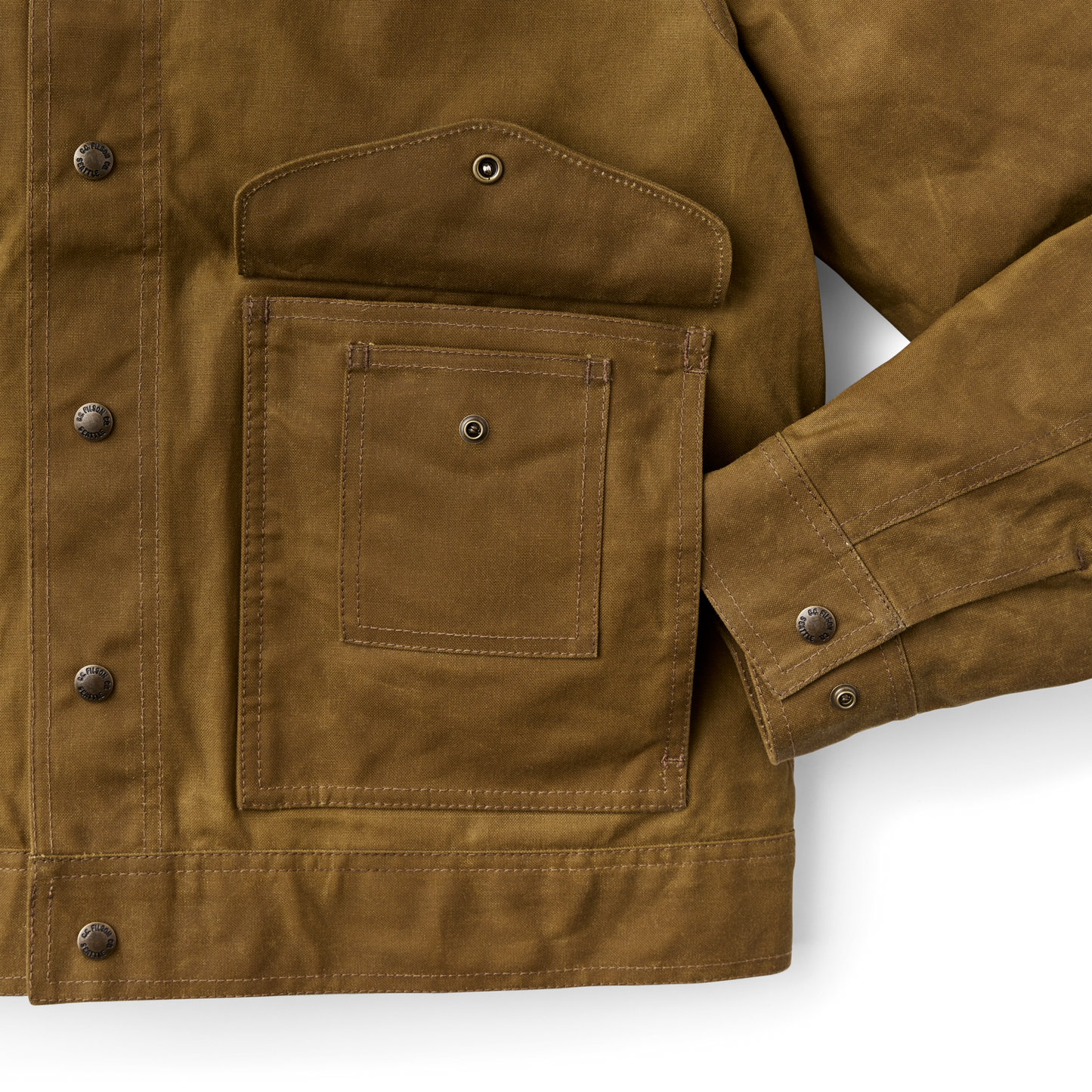 Alternate view of the Filson Tin Cloth Work Jacket - Dark Tan