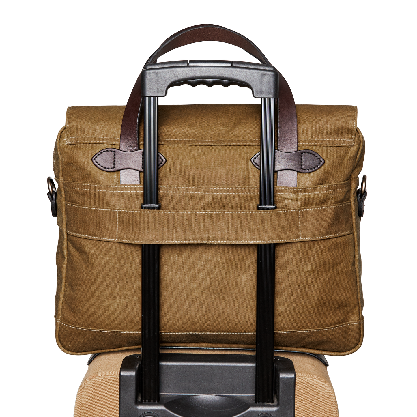 Alternate view of the Filson 24 Hour Tin Cloth Briefcase - Dark Tan