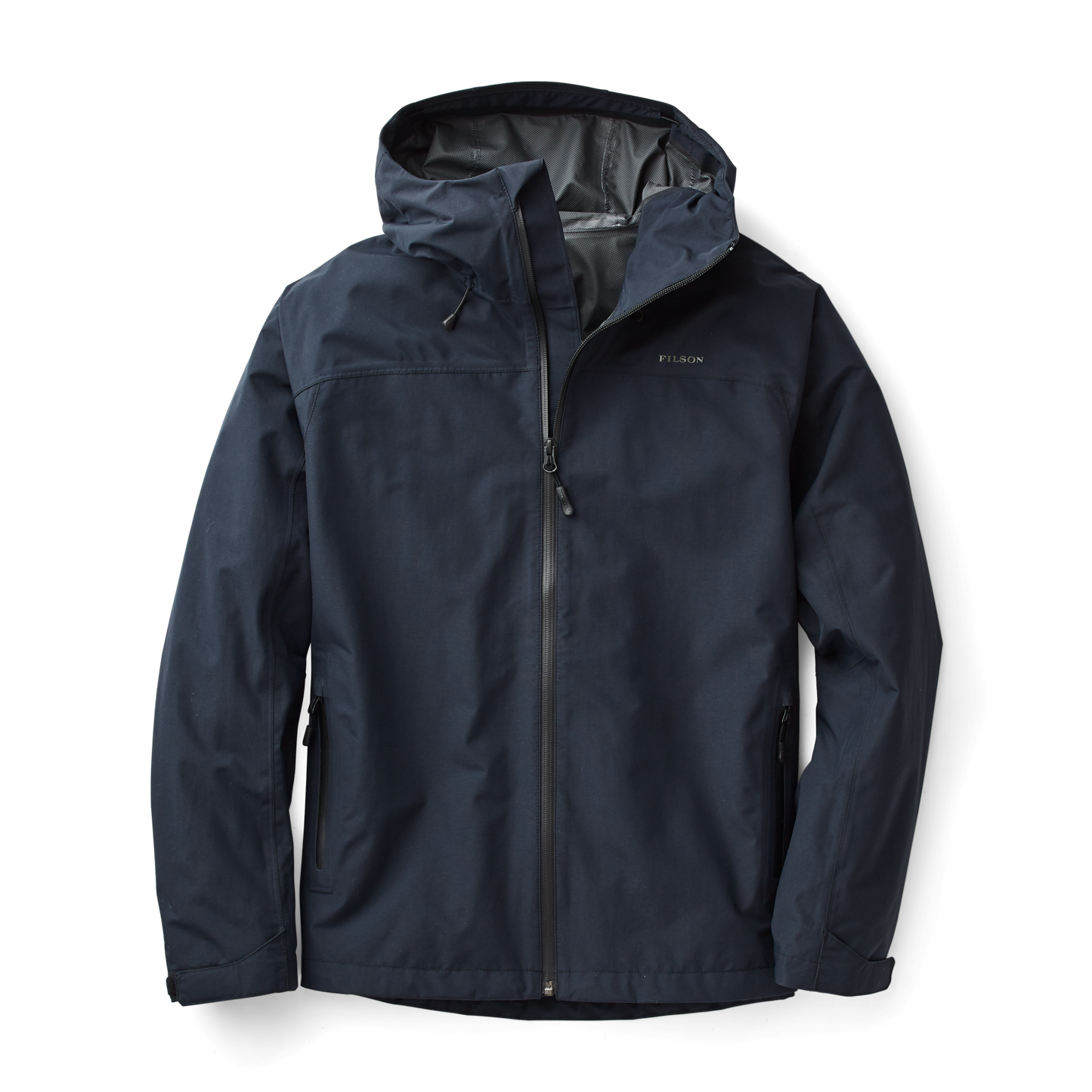 Front-facing image of the Filson Women's Swiftwater Rain Jacket - Dark Denim