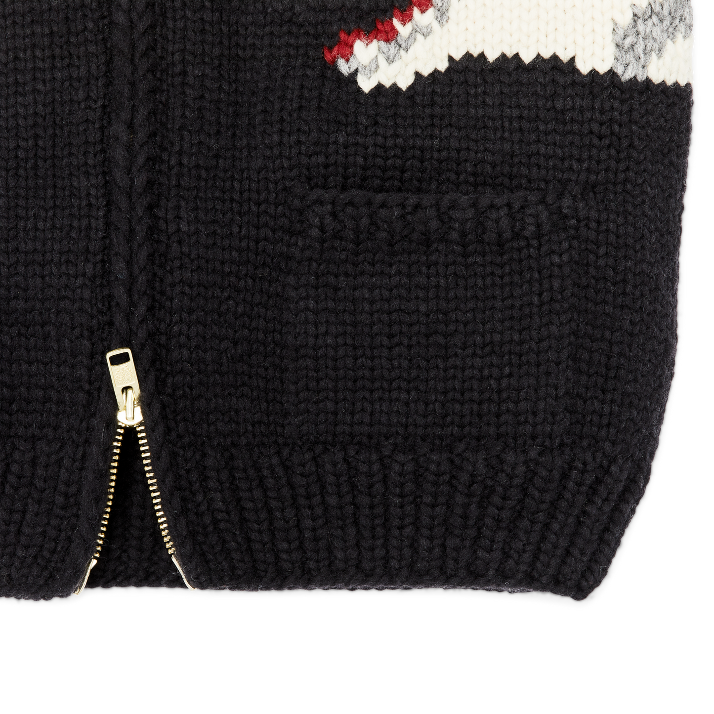 Alternate view of the Filson Handmade Full-zip Sweater - Black / White Polar Bear