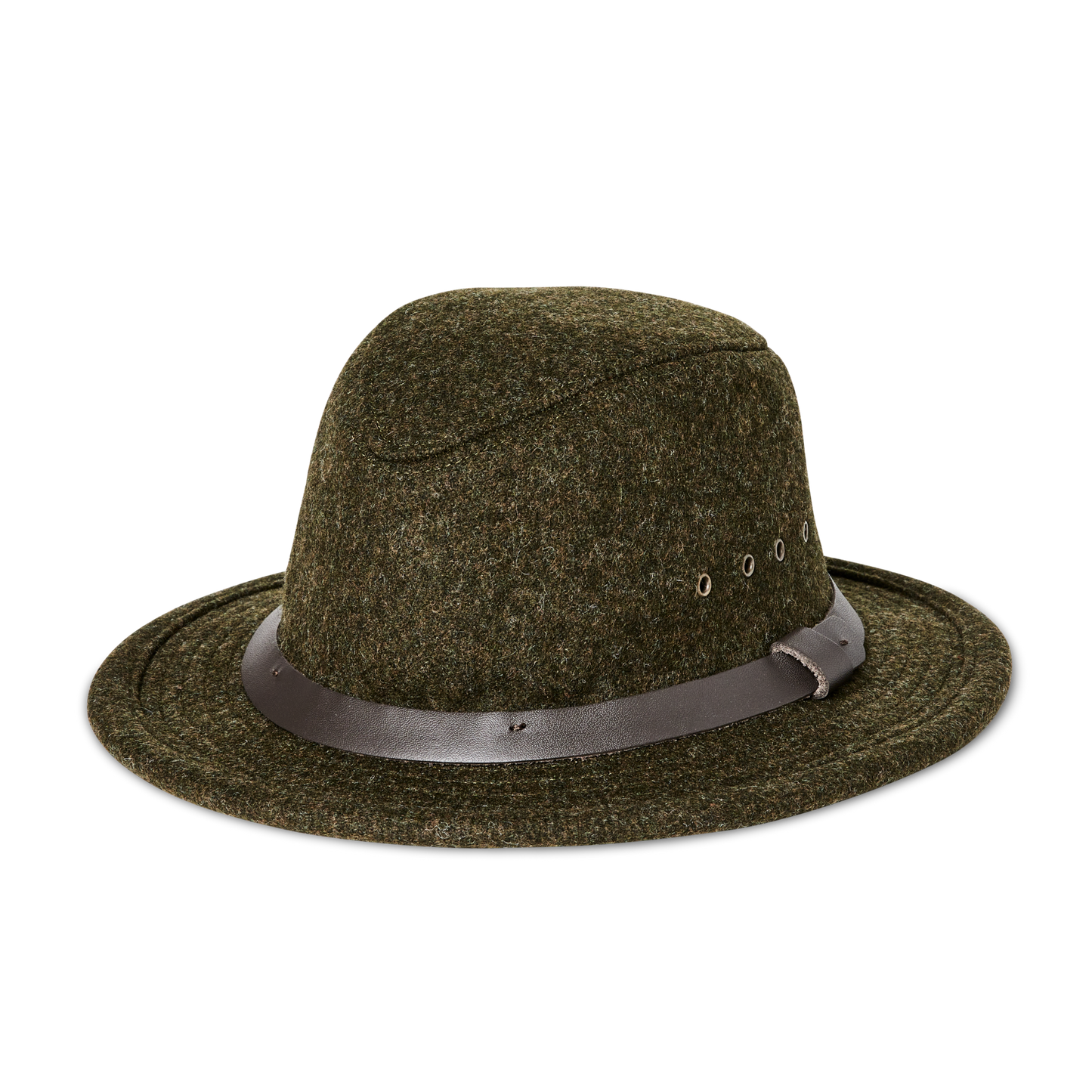 Front-facing image of the Filson Wool Packer Hat - Forest Green