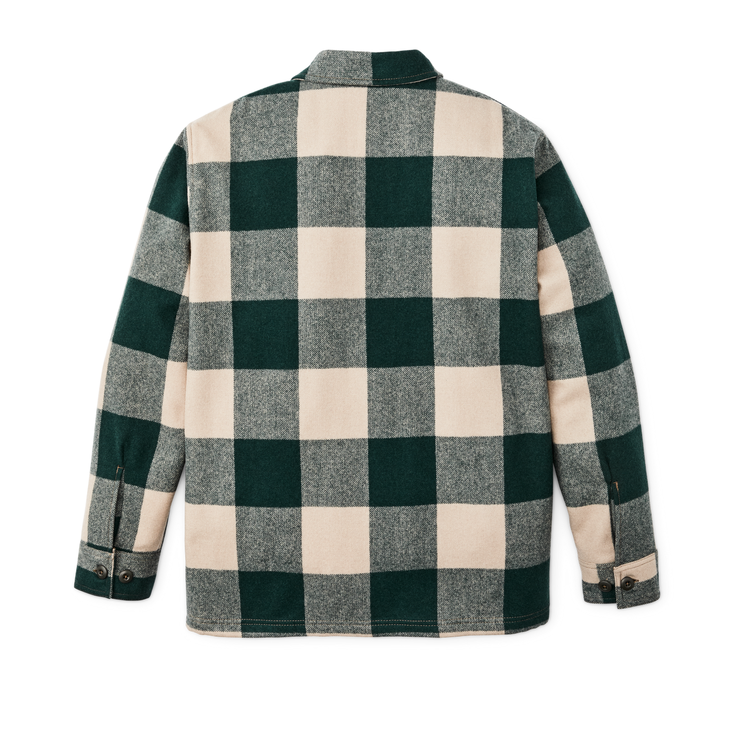 Alternate view of the Filson Wool Jac-shirt - Pine / Beige Check