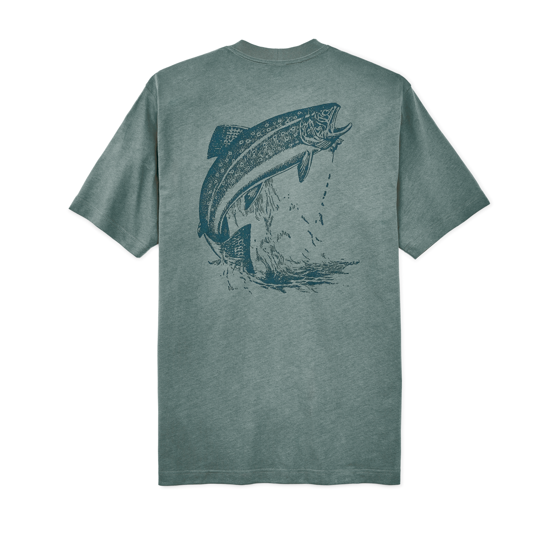 Alternate view of the Filson Frontier Graphic T-shirt - Balsam Green / Salmon