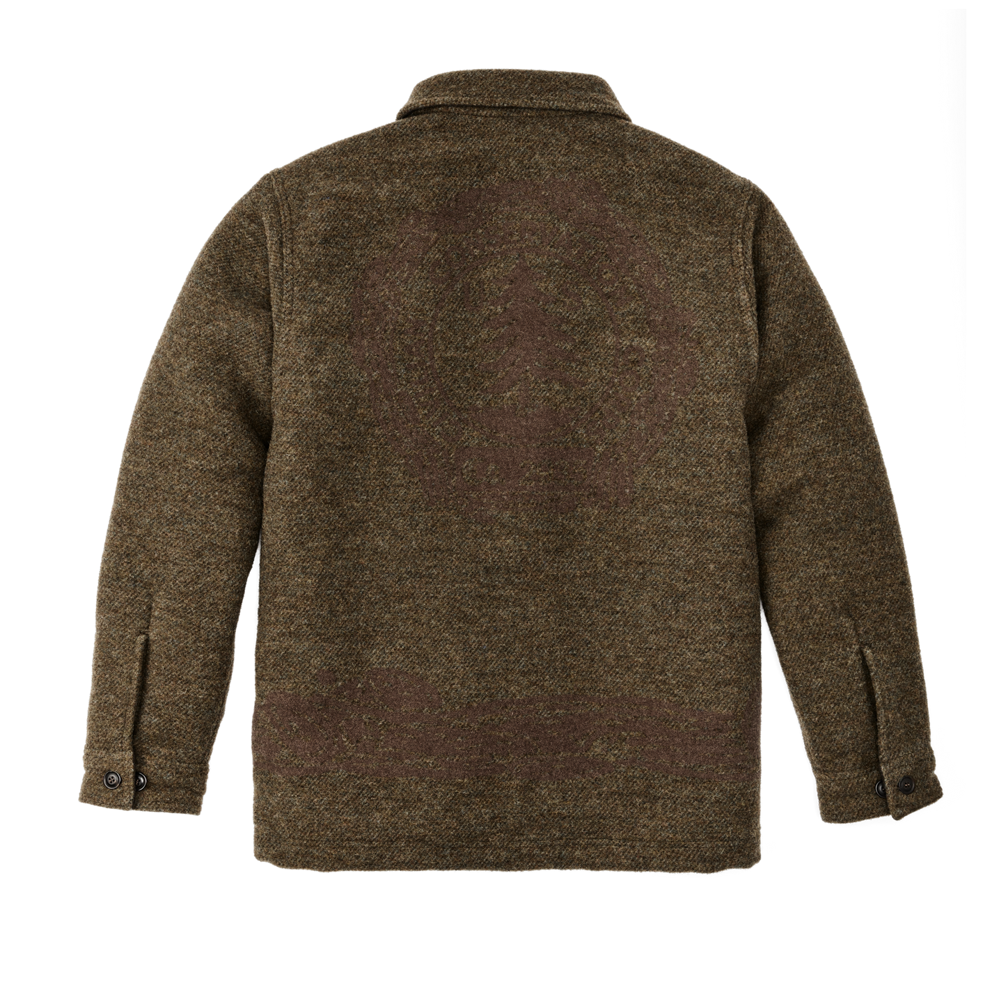 Alternate view of the Filson Ccc Jacquard Wool  Jac-shirt - Olive Brown Multi