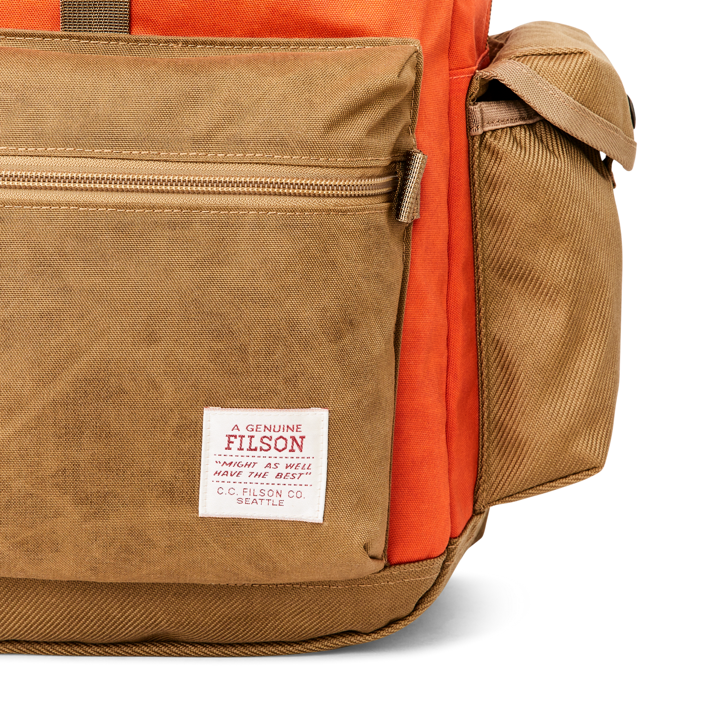 Alternate view of the Filson Surveyor 36l Backpack - Dark Tan / Flame