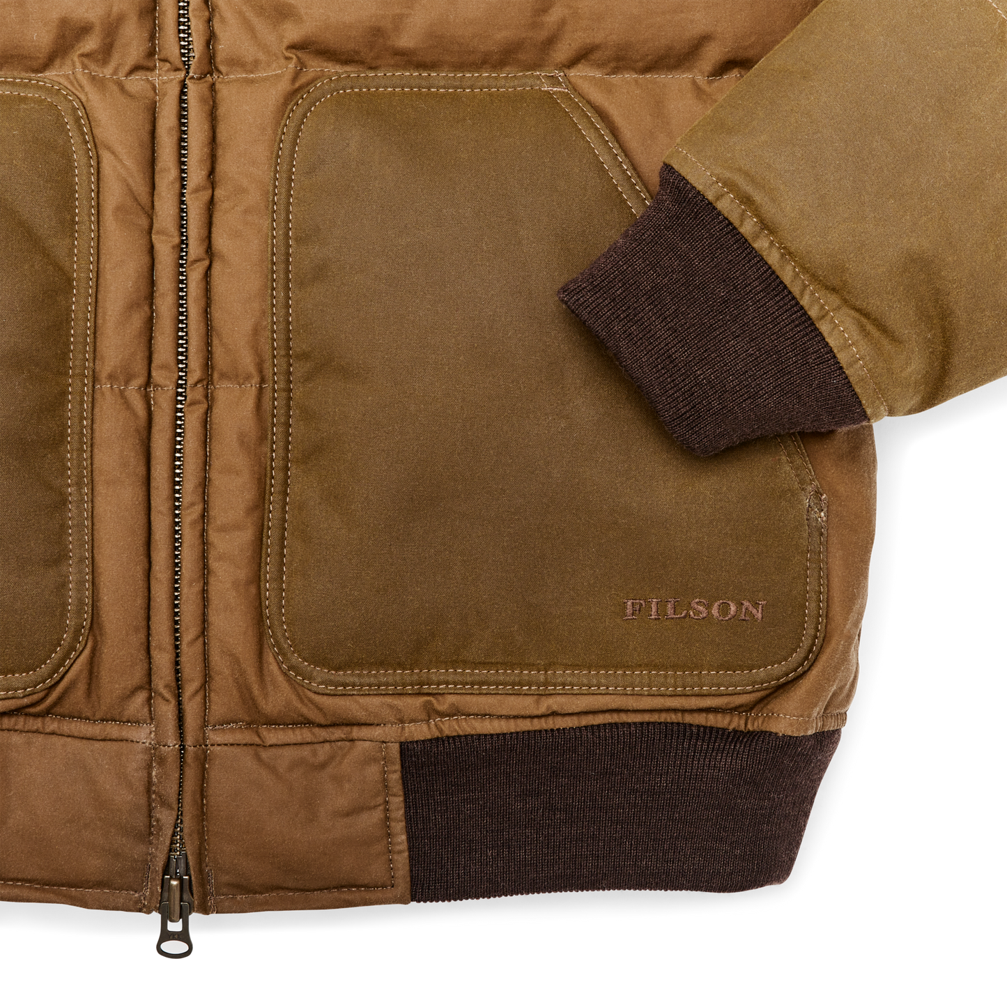 Alternate view of the Filson Down Bomber Jacket - Dark Tan