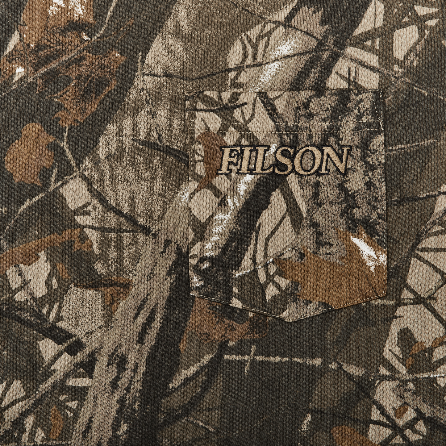 Alternate view of the Filson Embroidered Pocket T-shirt - Realtree Hardwoods Camo