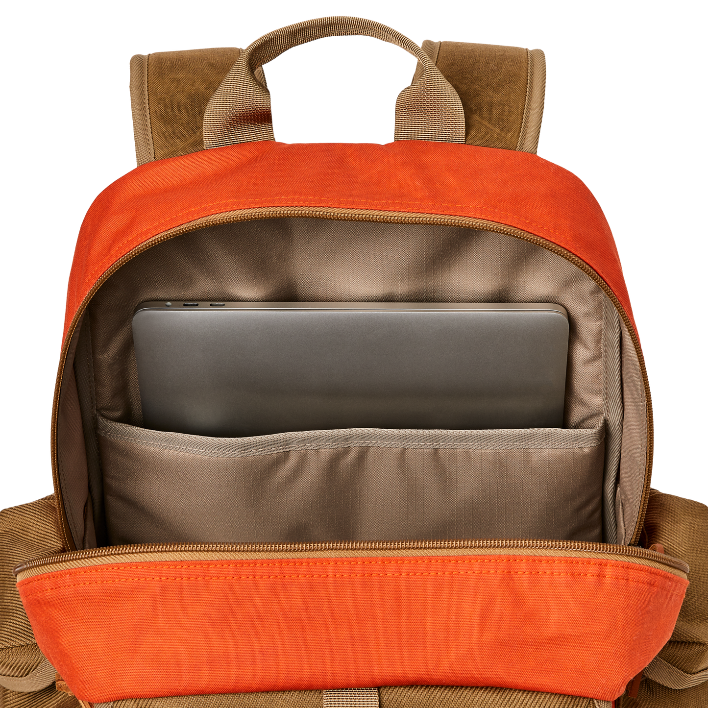 Alternate view of the Filson Surveyor 36l Backpack - Dark Tan / Flame