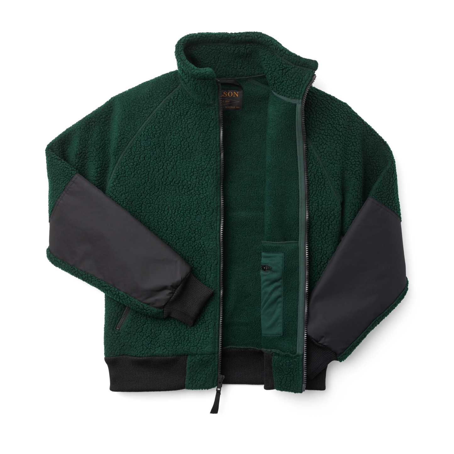 Alternate view of the Filson Sherpa Fleece Jacket - Fir