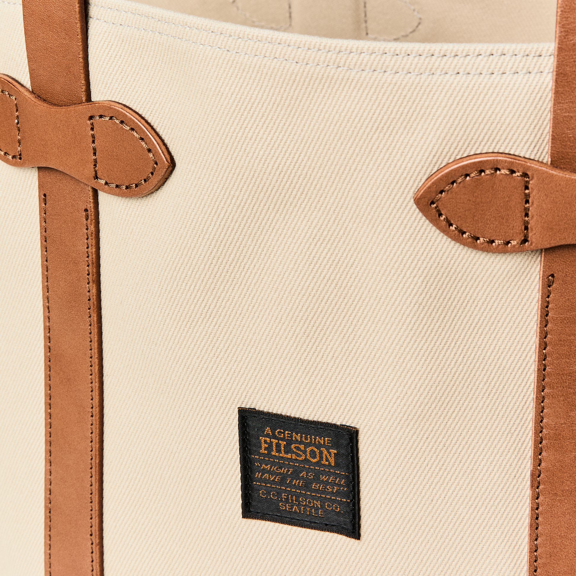 Alternate view of the Filson Rugged Twill Large Open Tote Bag - Feather Gray