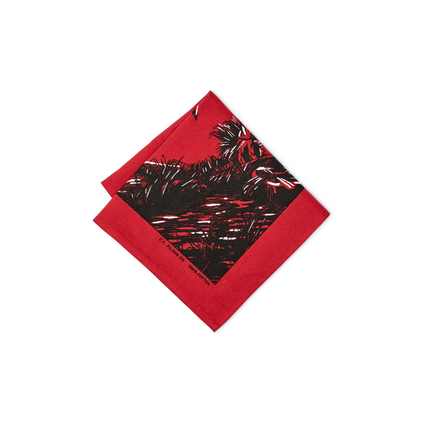 Alternate view of the Filson Great Outdoors Bandana - Red / Outdoorsman