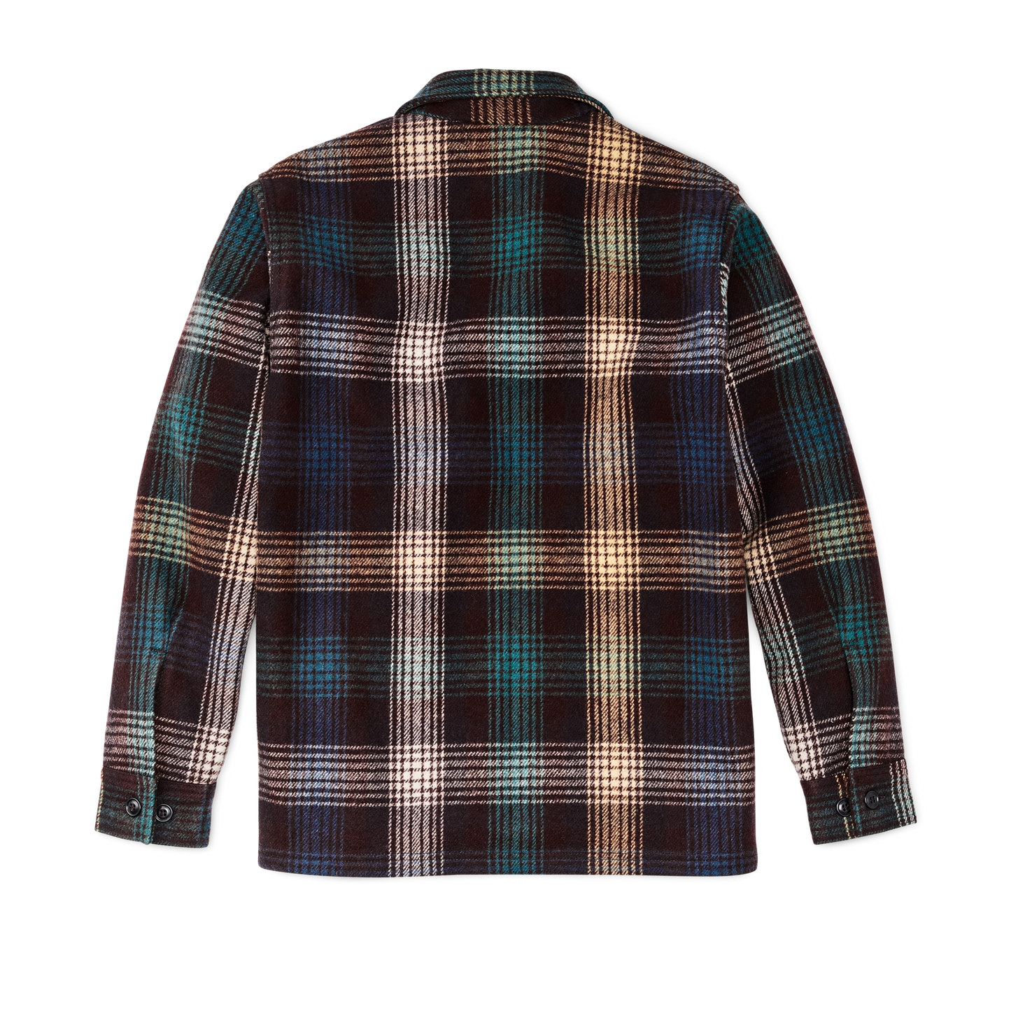 Alternate view of the Filson Mackinaw Wool Jac-shirt - Black Coffee Multi Plaid