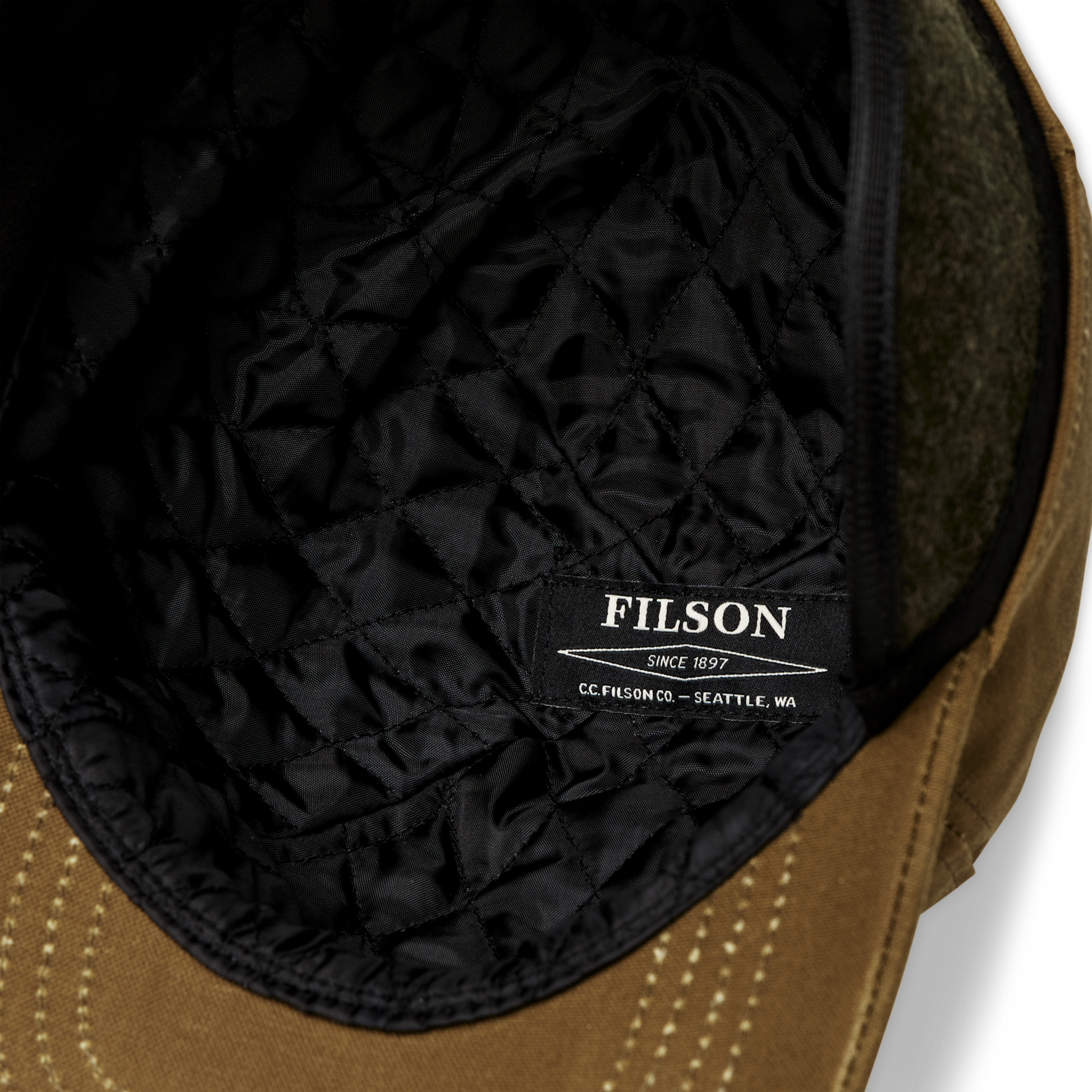 Alternate view of the Filson Insulated Tin Cloth Cap - Dark Tan