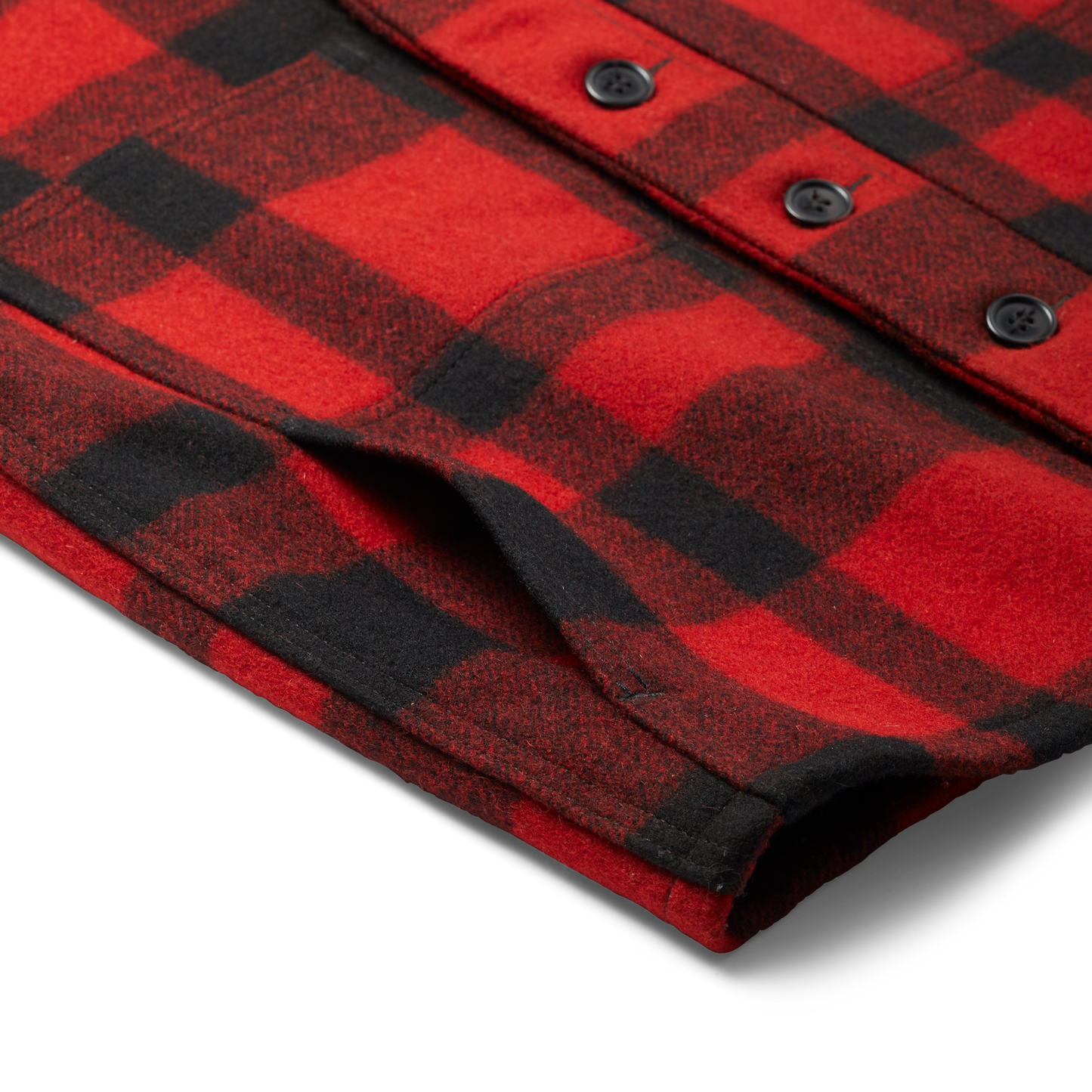 Alternate view of the Filson Mackinaw Wool Vest - Red/black Plaid