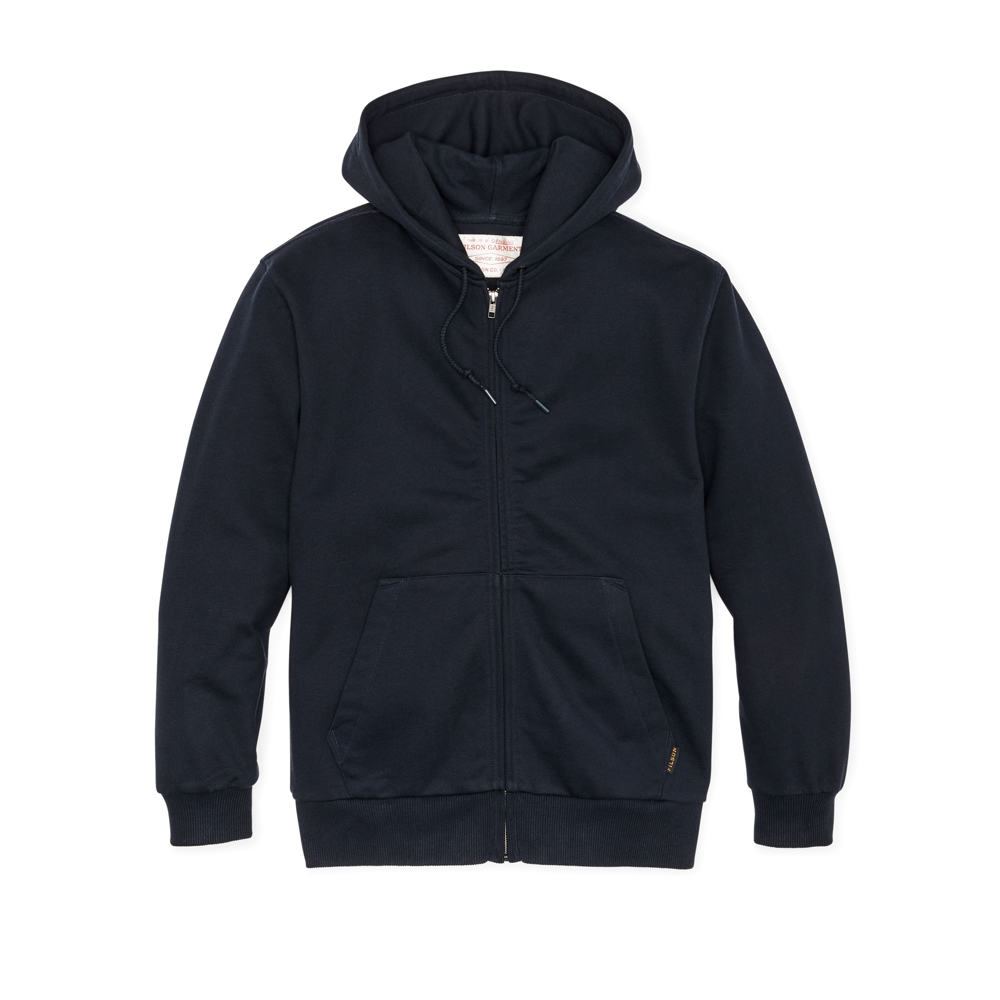 Front-facing image of the Filson Prospector Full-zip Hoodie - Navy