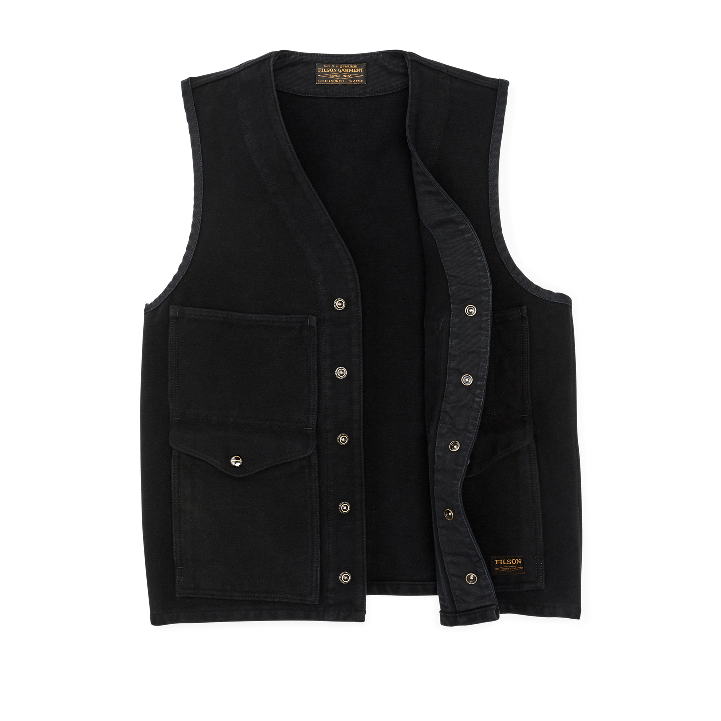 Alternate view of the Filson Beartooth Cruiser Vest - Anthracite