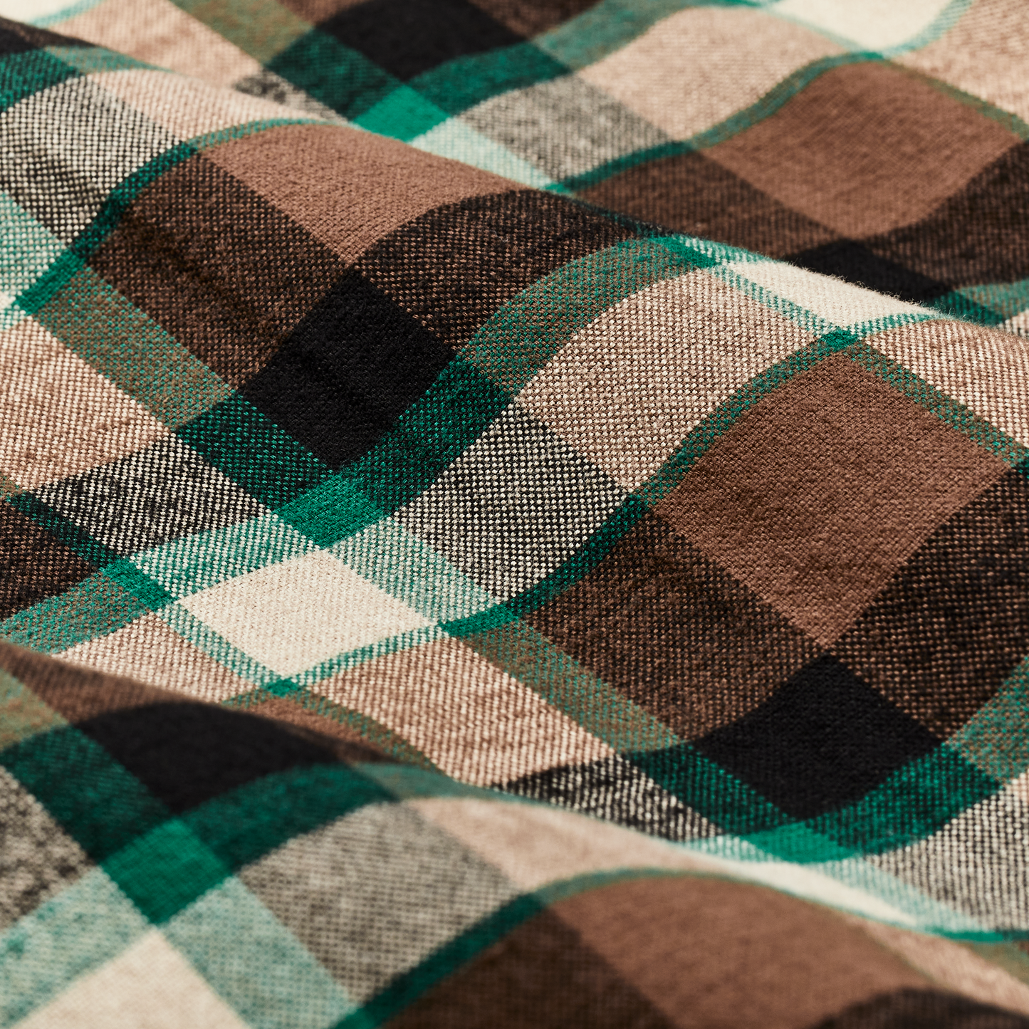 Alternate view of the Filson Flannel Service Shirt - Verdant Green / Black / Brown Check