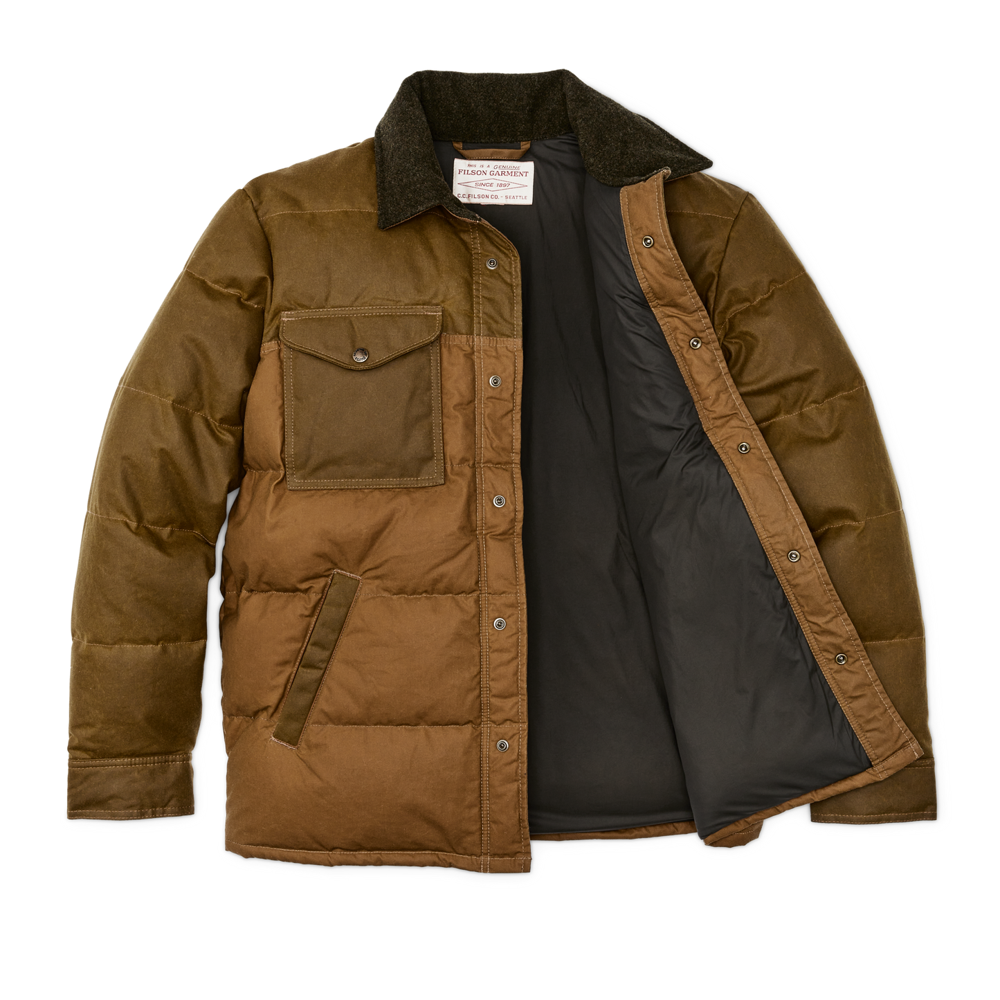 Alternate view of the Filson Down Jac-shirt - Dark Tan