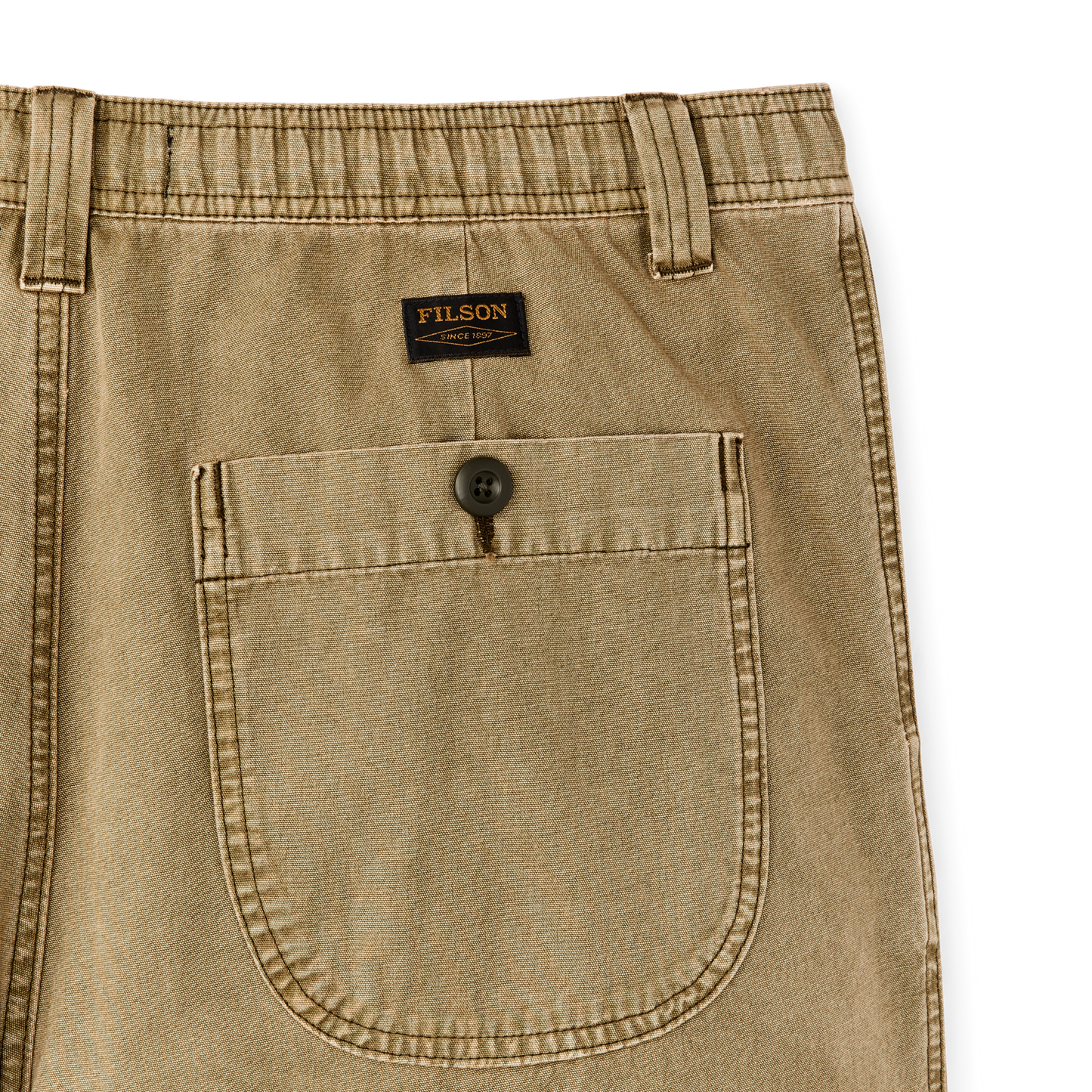 Alternate view of the Filson Oakville Canvas Shorts - Slate Olive