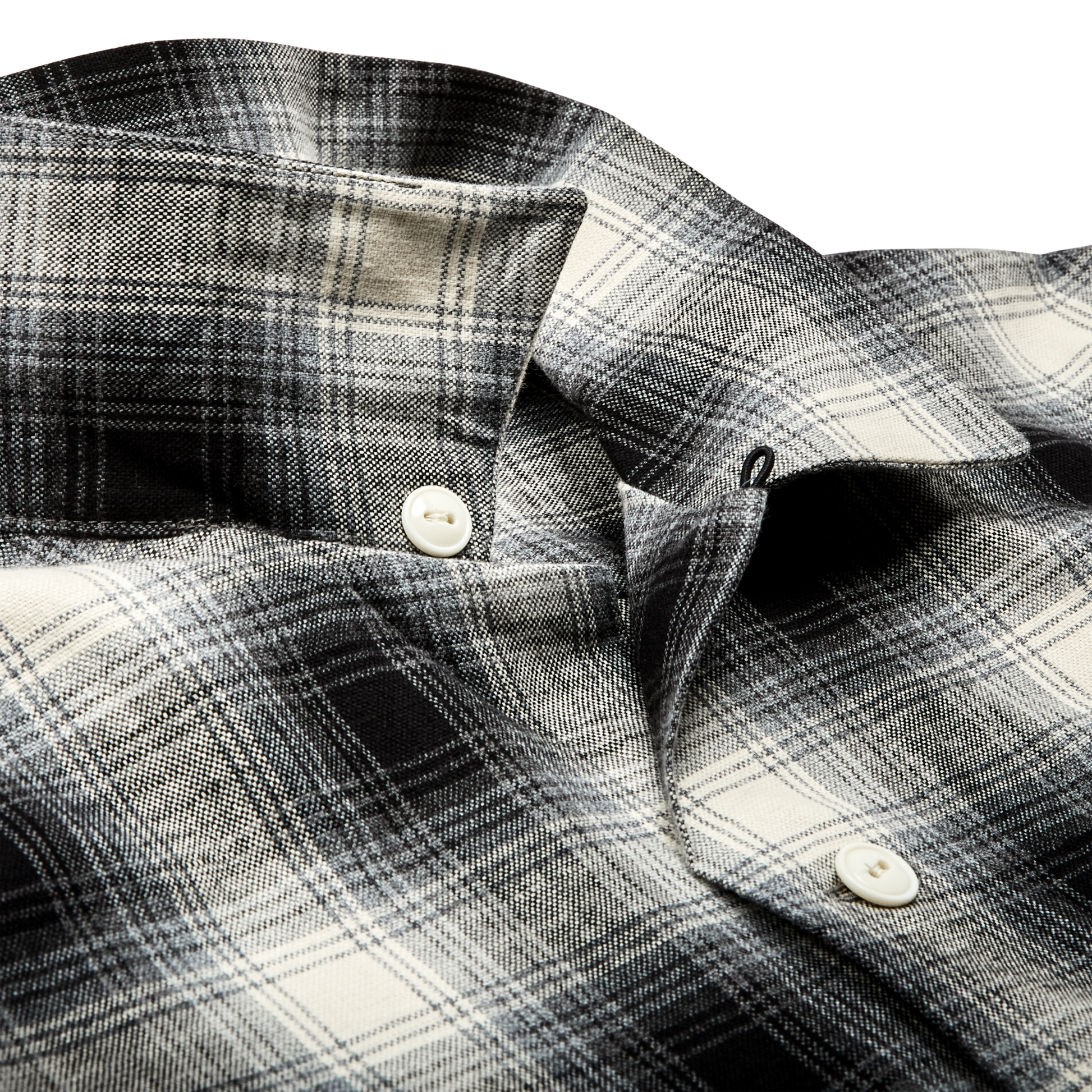 Alternate view of the Filson Elk Heights Camp Shirt - Black / Gray Shadow Plaid