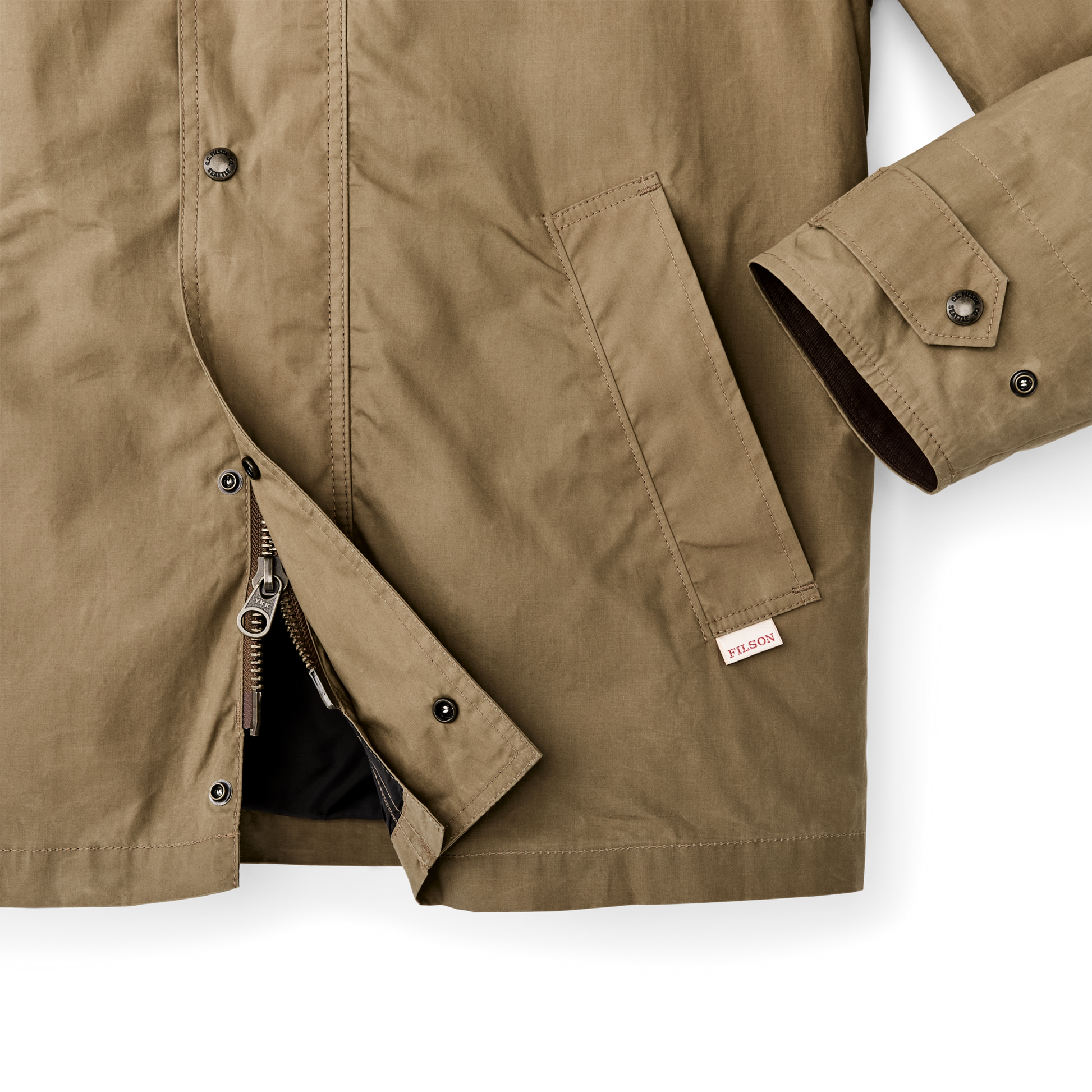 Alternate view of the Filson Ranger Short Field Jacket - Dark Beige