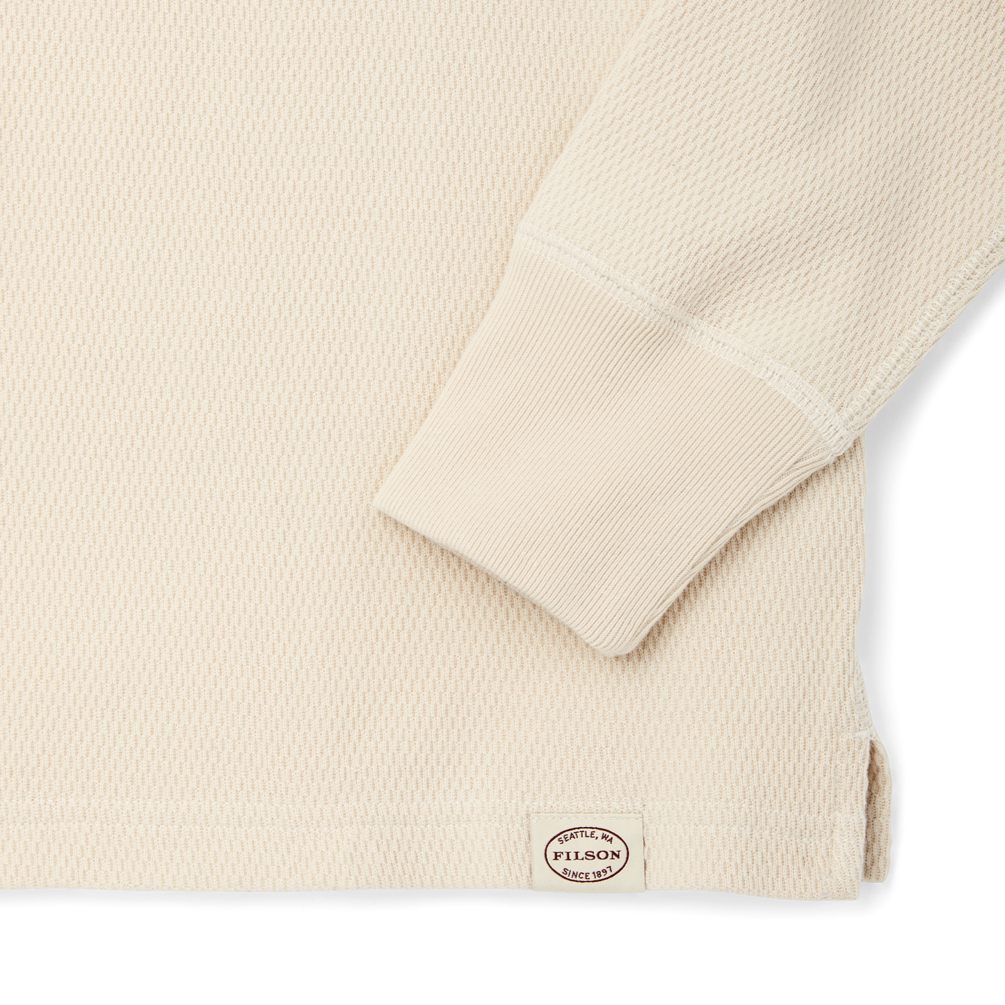 Alternate view of the Filson Waffle Knit Henley - Sand