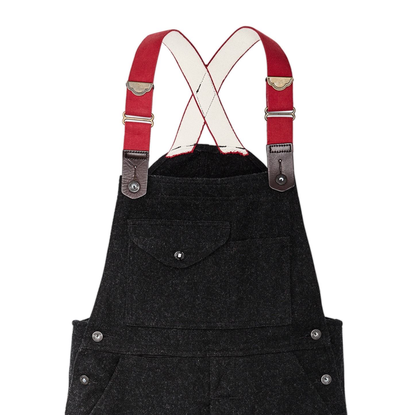 Alternate view of the Filson Mackinaw Wool Bibs - Charcoal