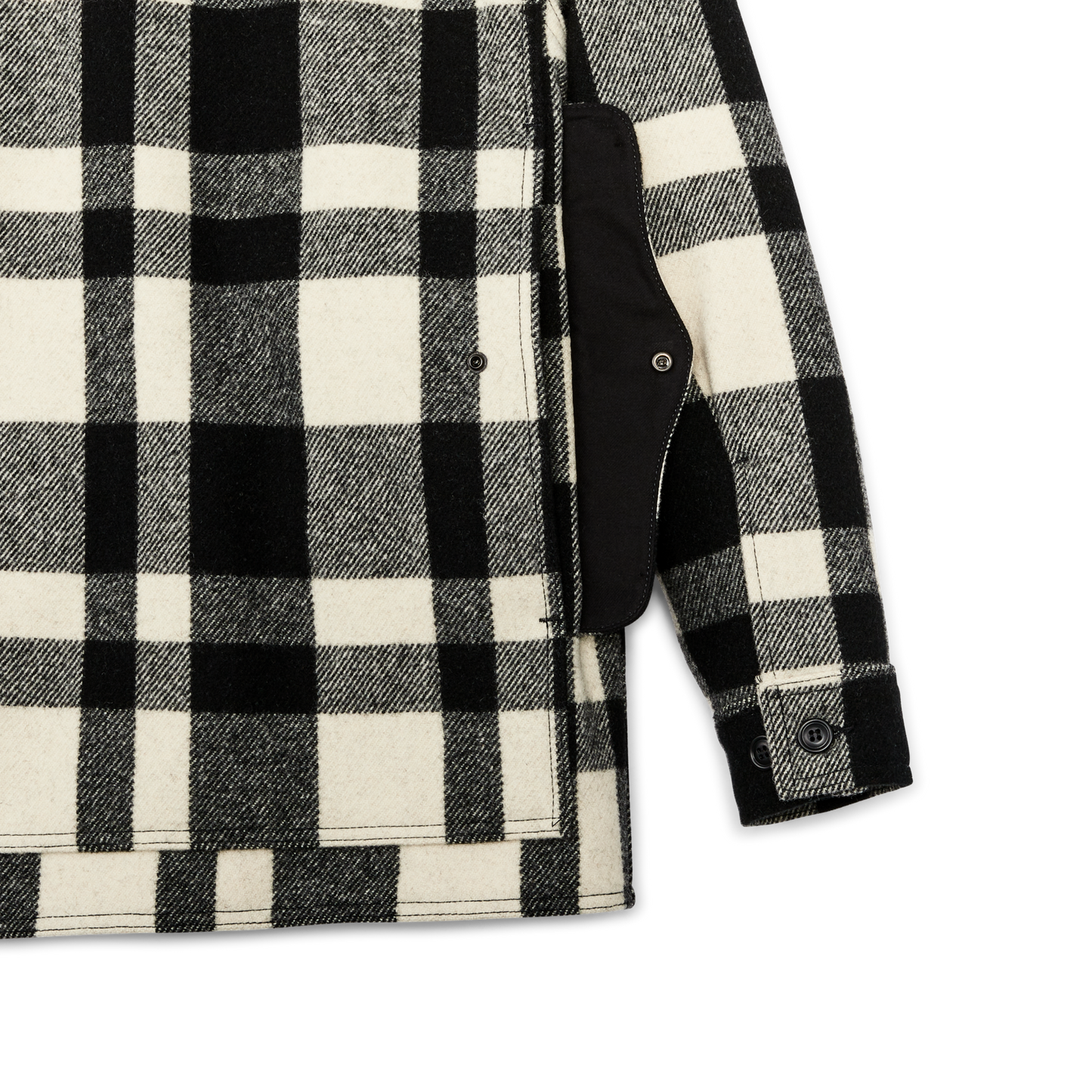 Alternate view of the Filson Mackinaw Wool Cruiser Jacket - Natural / Black Heritage Plaid