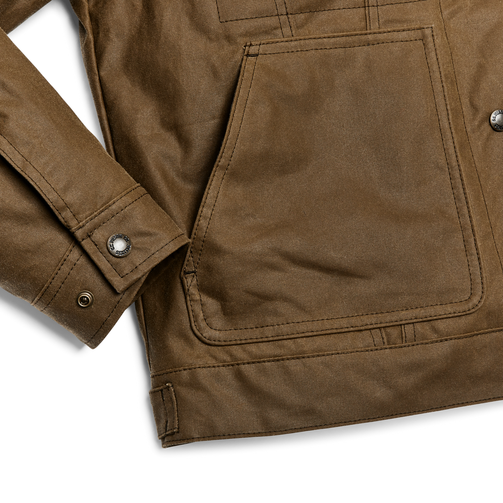 Alternate view of the Filson Women's Short Lined Cruiser Jacket - Dark Tan