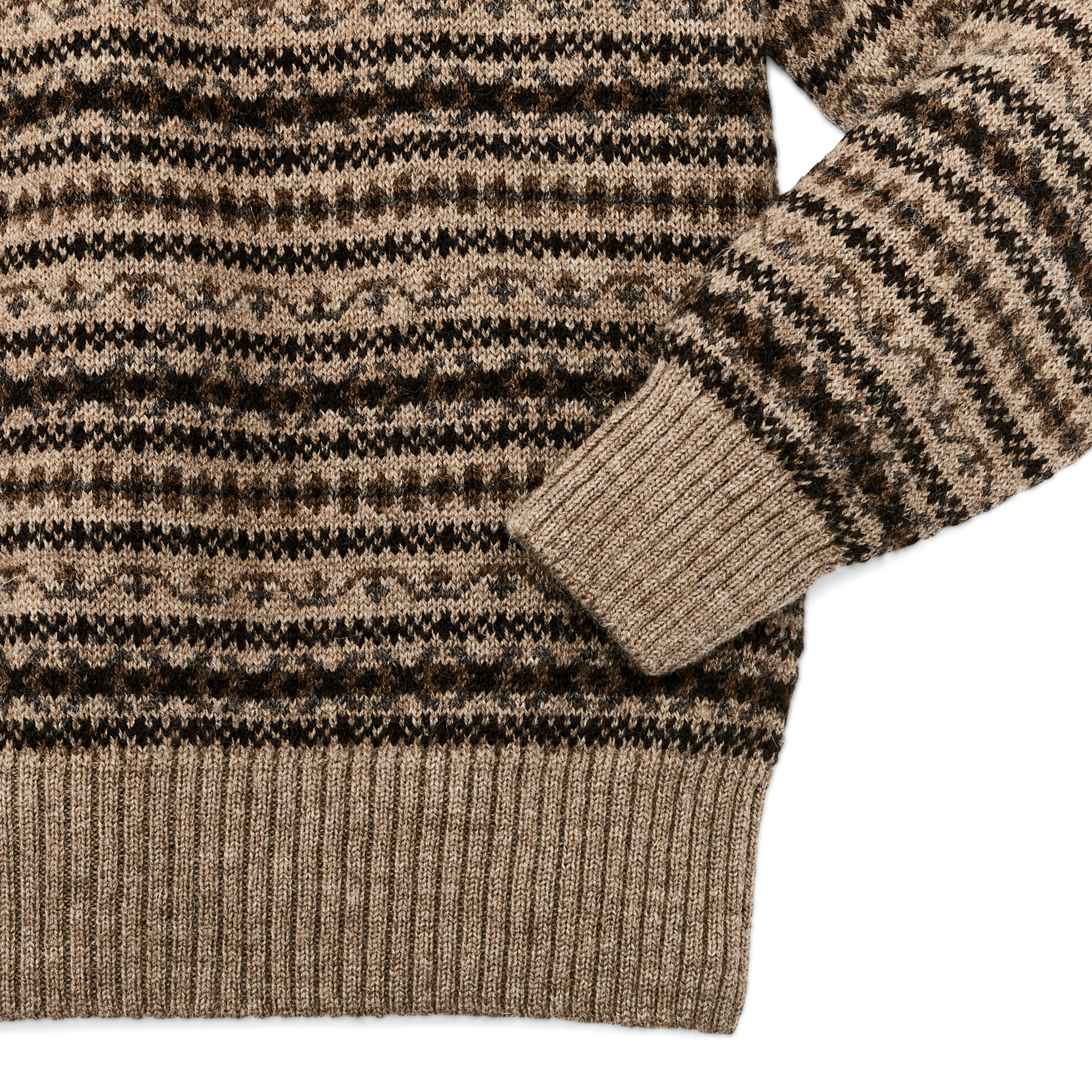 Alternate view of the Filson Fairisle Crewneck Sweater - Fawn / Multi