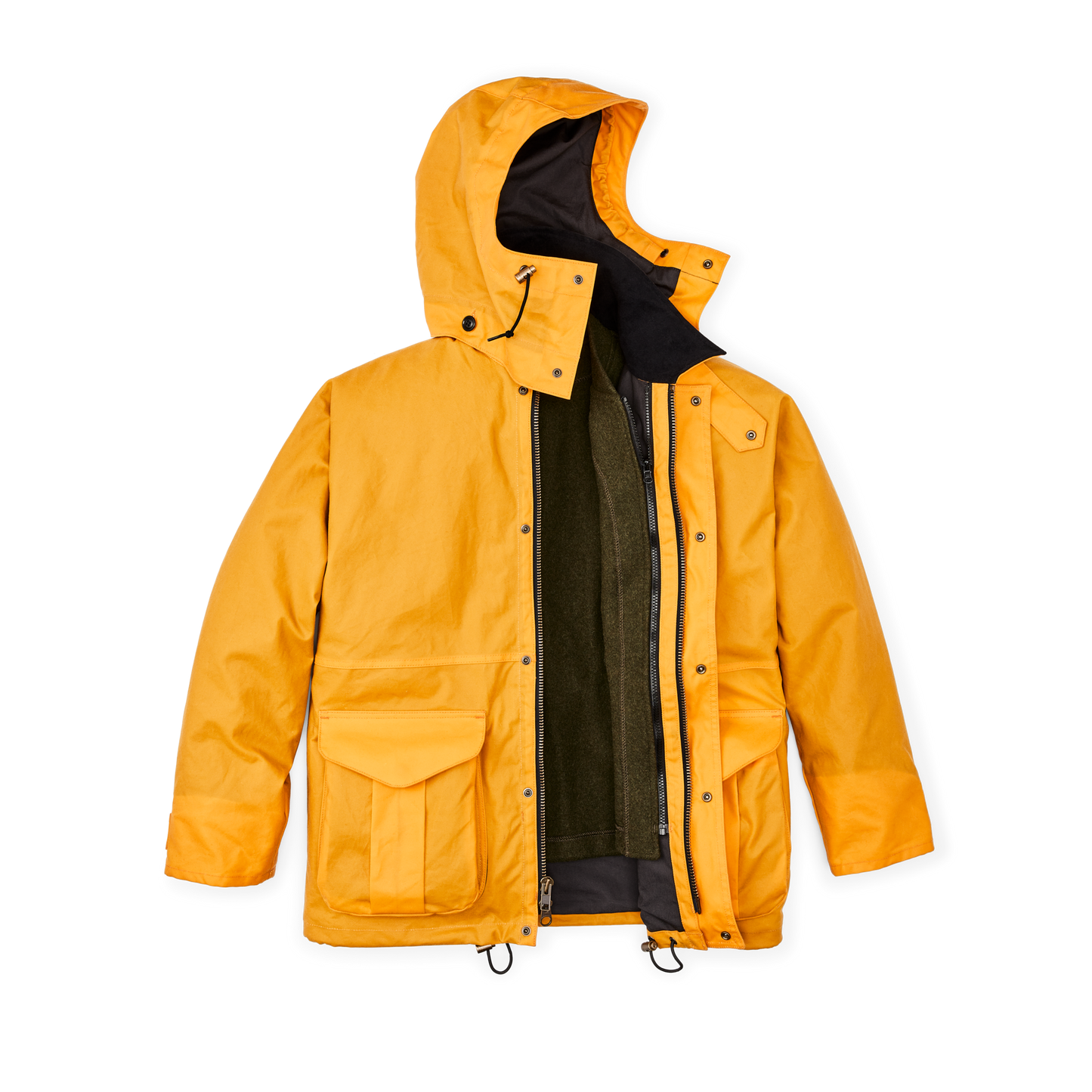 Alternate view of the Filson Foul Weather Jacket - Larch Gold|Accepts Filson liners, sold separately.