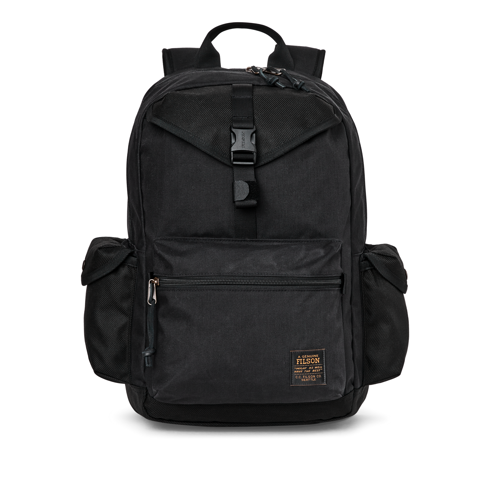 Front-facing image of the Filson Surveyor 36l Backpack - Black