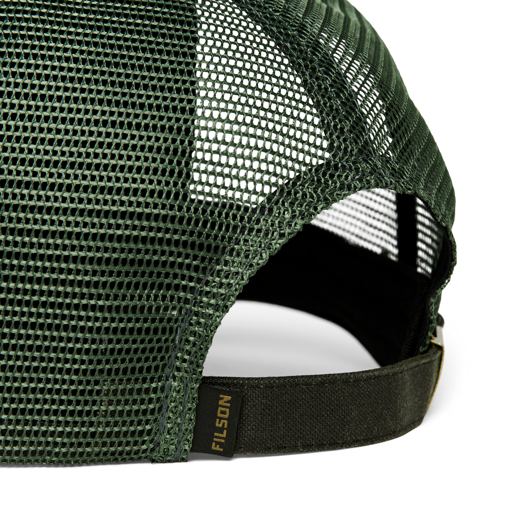 Alternate view of the Filson Logger Mesh Cap - Otter Green