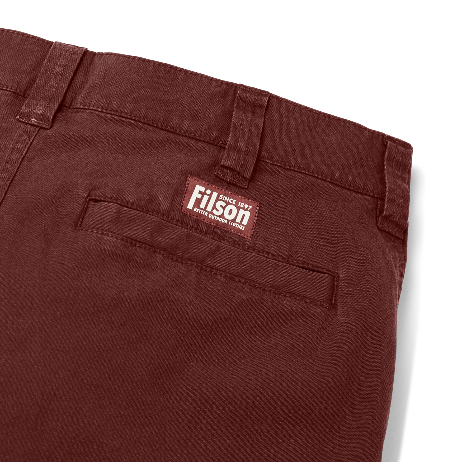 Alternate view of the Filson Granite Mountain 9" Shorts - Madder Red