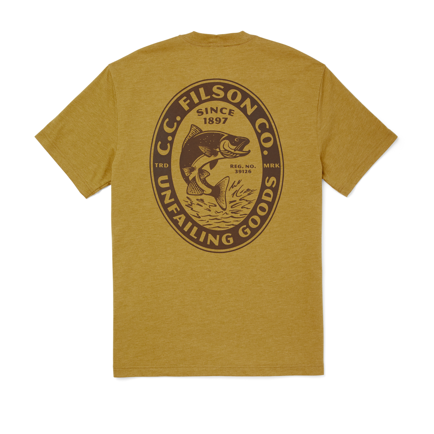 Alternate view of the Filson Buckshot T-shirt - Gold Heather / Skagit River