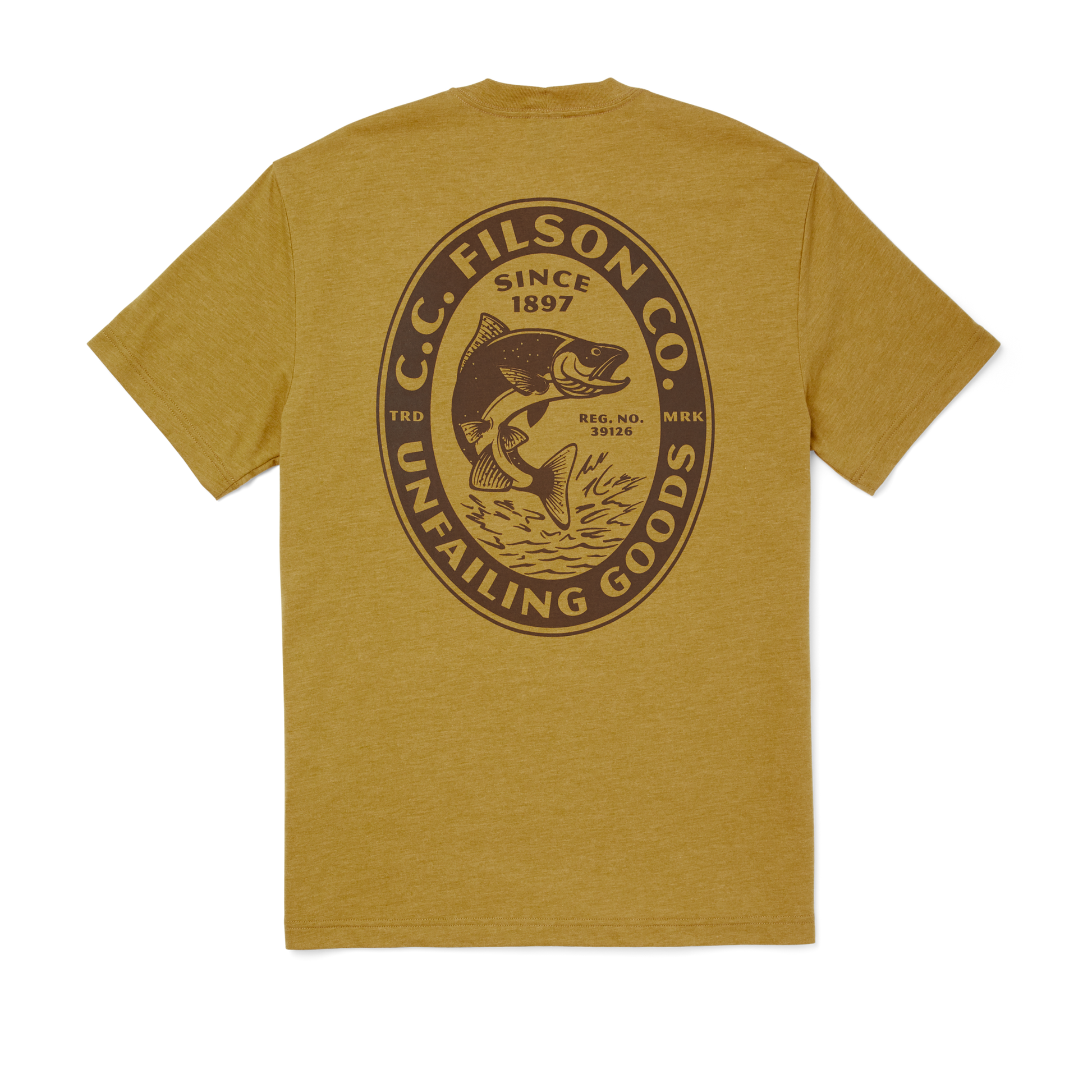 Alternate view of the Filson Buckshot T-shirt - Gold Heather / Skagit River