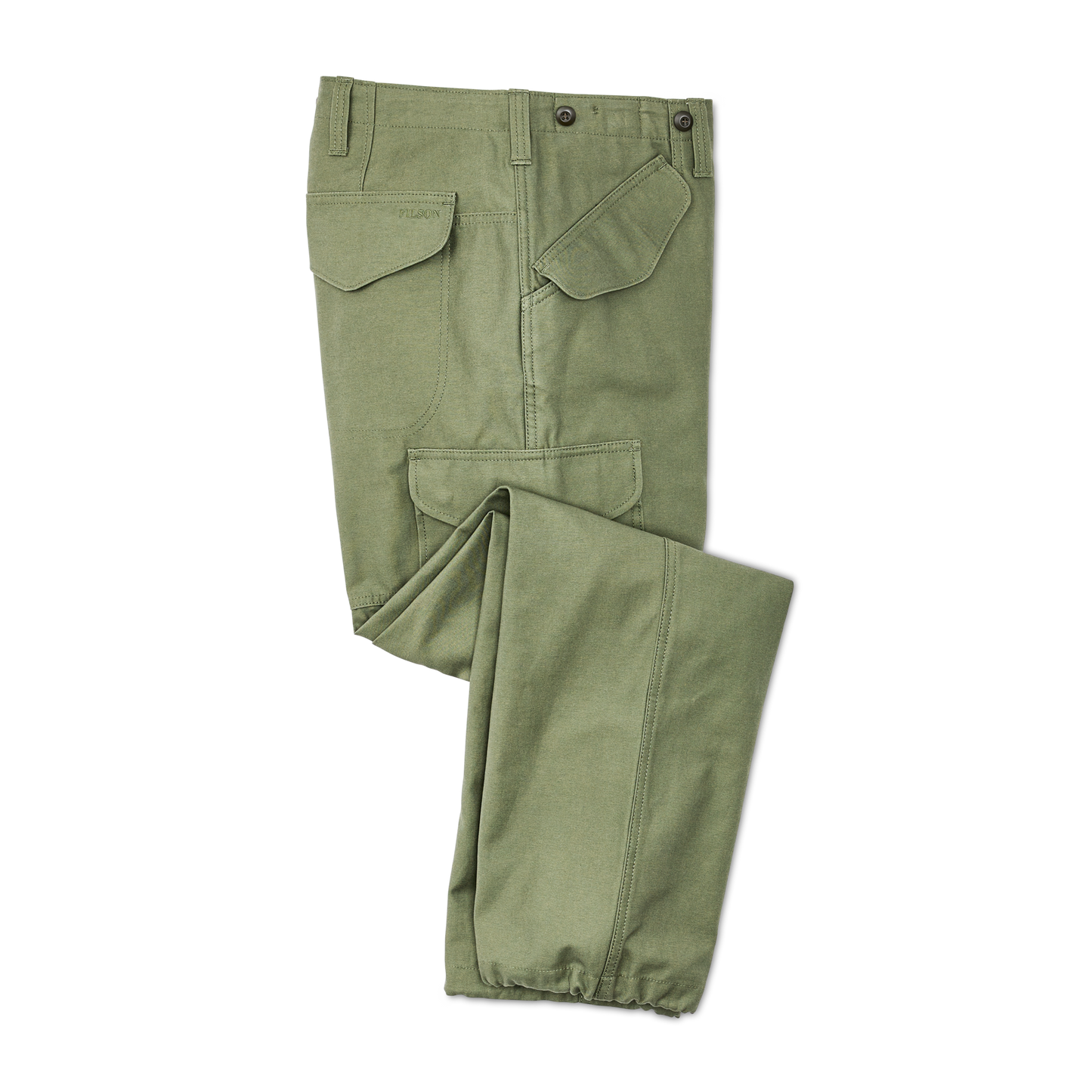 Front-facing image of the Filson Field Cargo Pants - Washed Fatigue Green