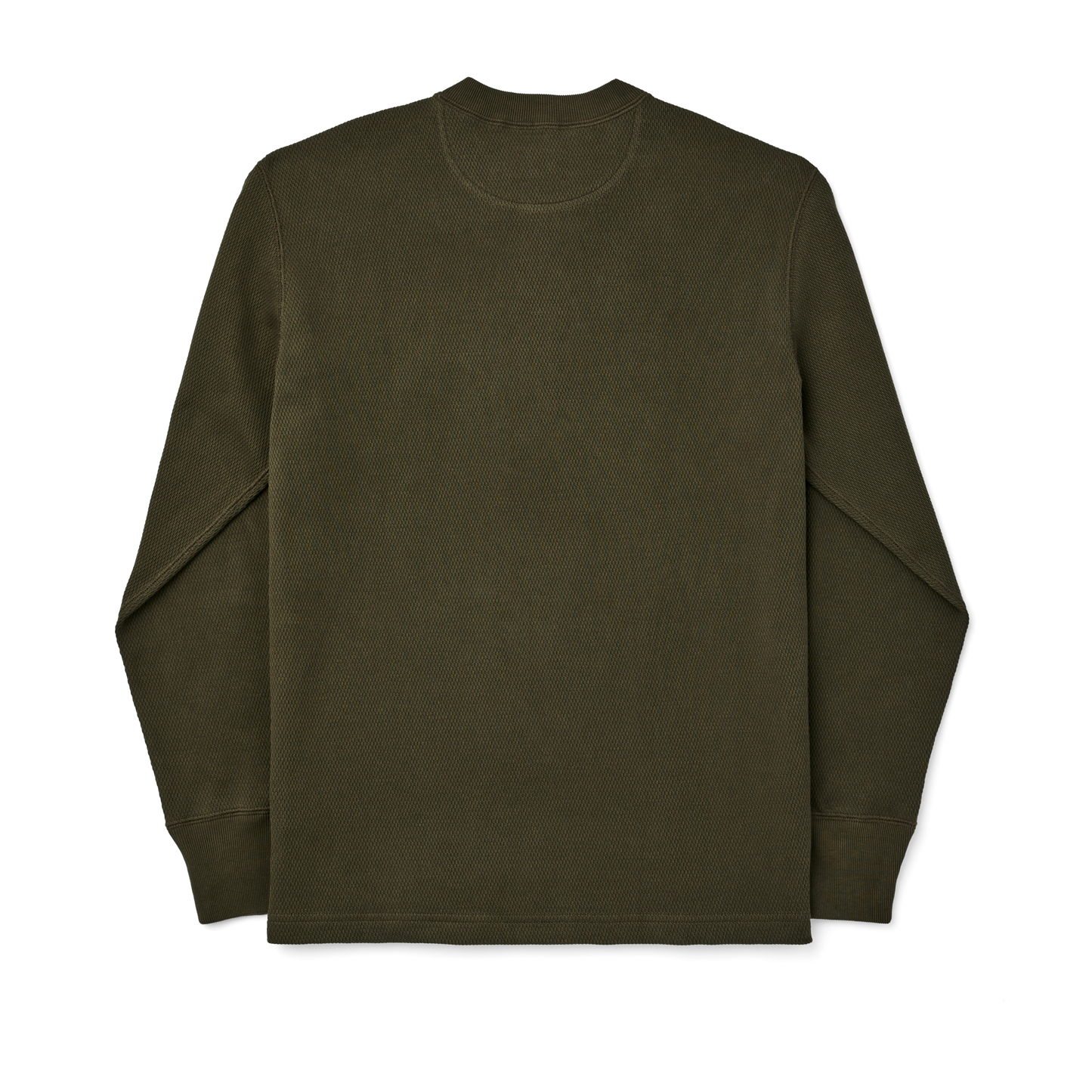 Alternate view of the Filson Waffle Knit Henley - Mossy Rock