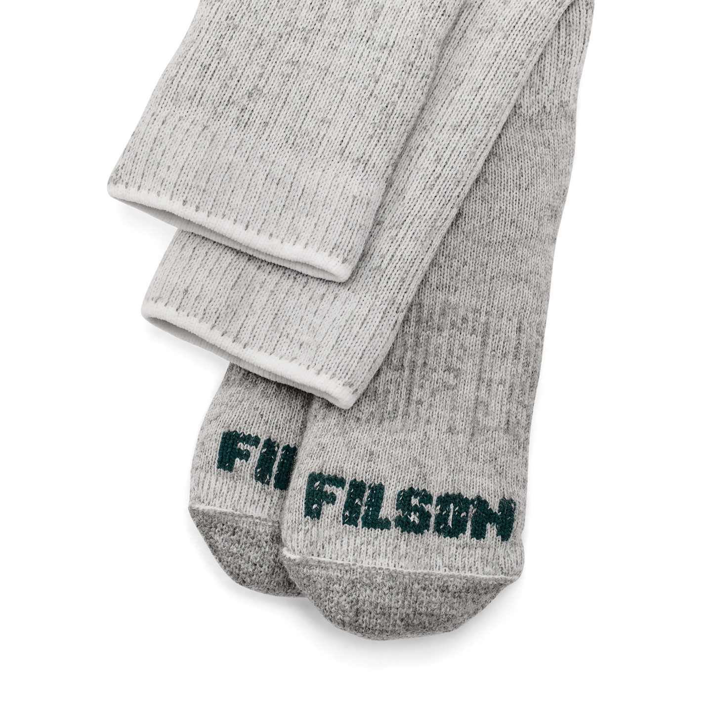 Alternate view of the Filson Heavyweight Traditional Crew Socks - Gray Heather