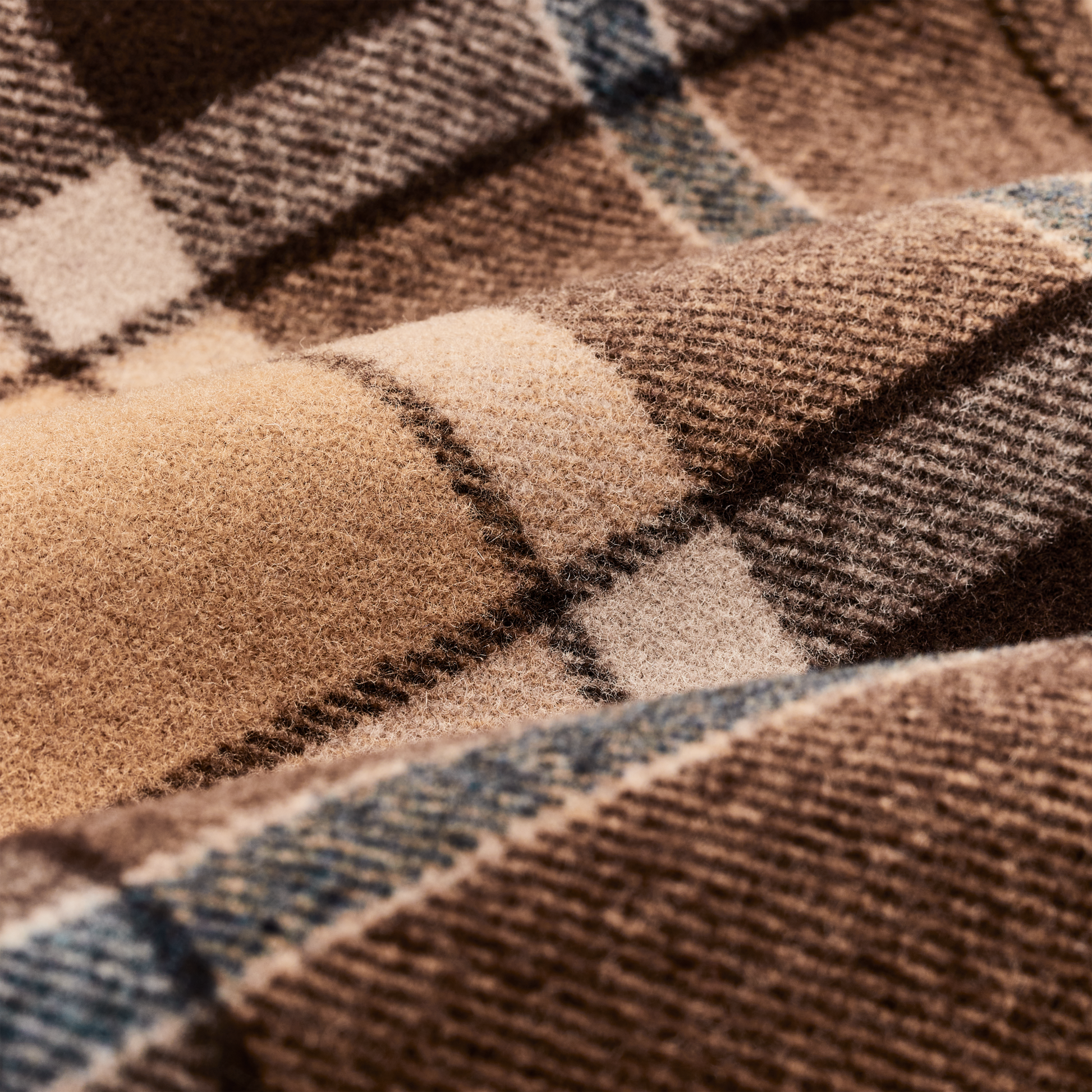 Alternate view of the Filson Women's Lined Wool Packer Coat - Cream / Brown / Multi Plaid