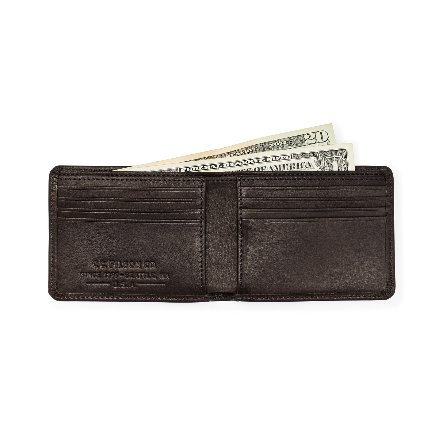 Alternate view of the Filson Tin Cloth Outfitter Wallet - Dark Tan